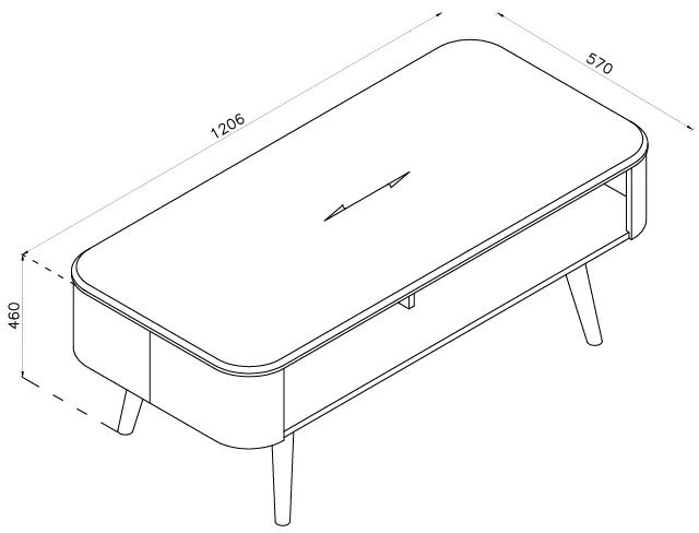 Oslo Coffee Table - Oak - JF811