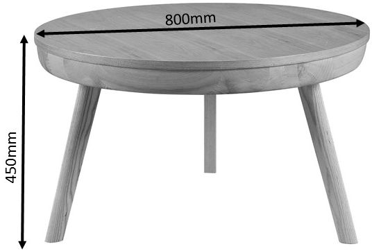 San Francisco Round Coffee Table - Ash - JF712