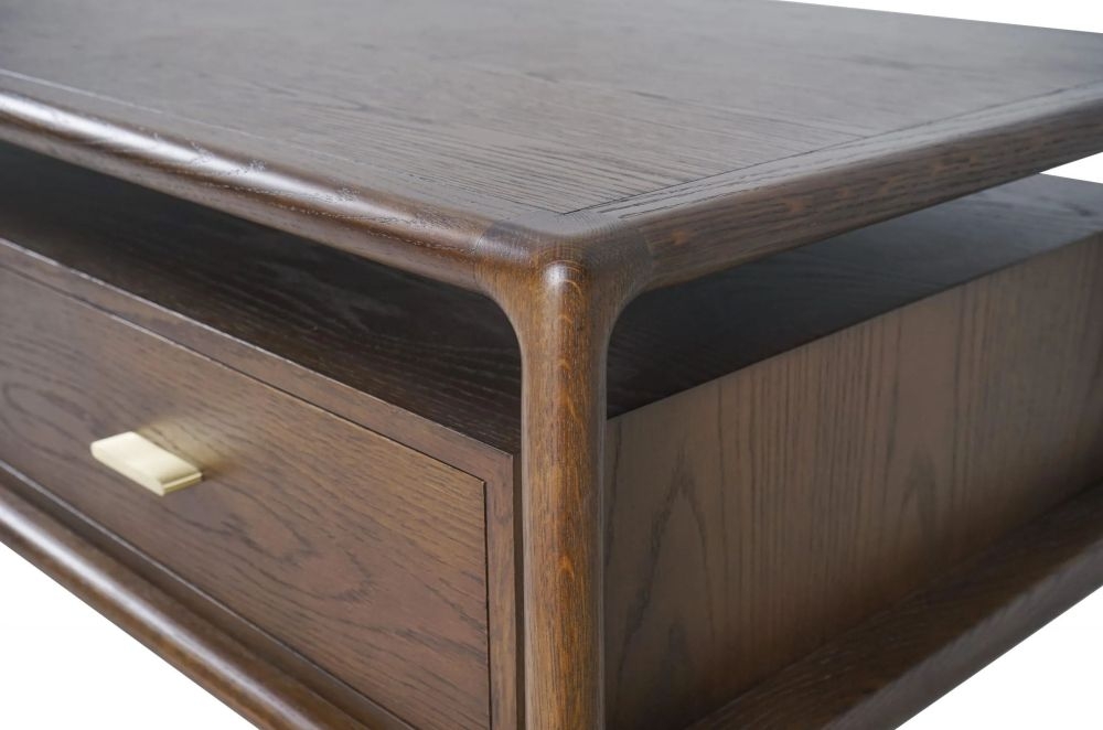 Lafe Walnut 2 Drawer Coffee Table