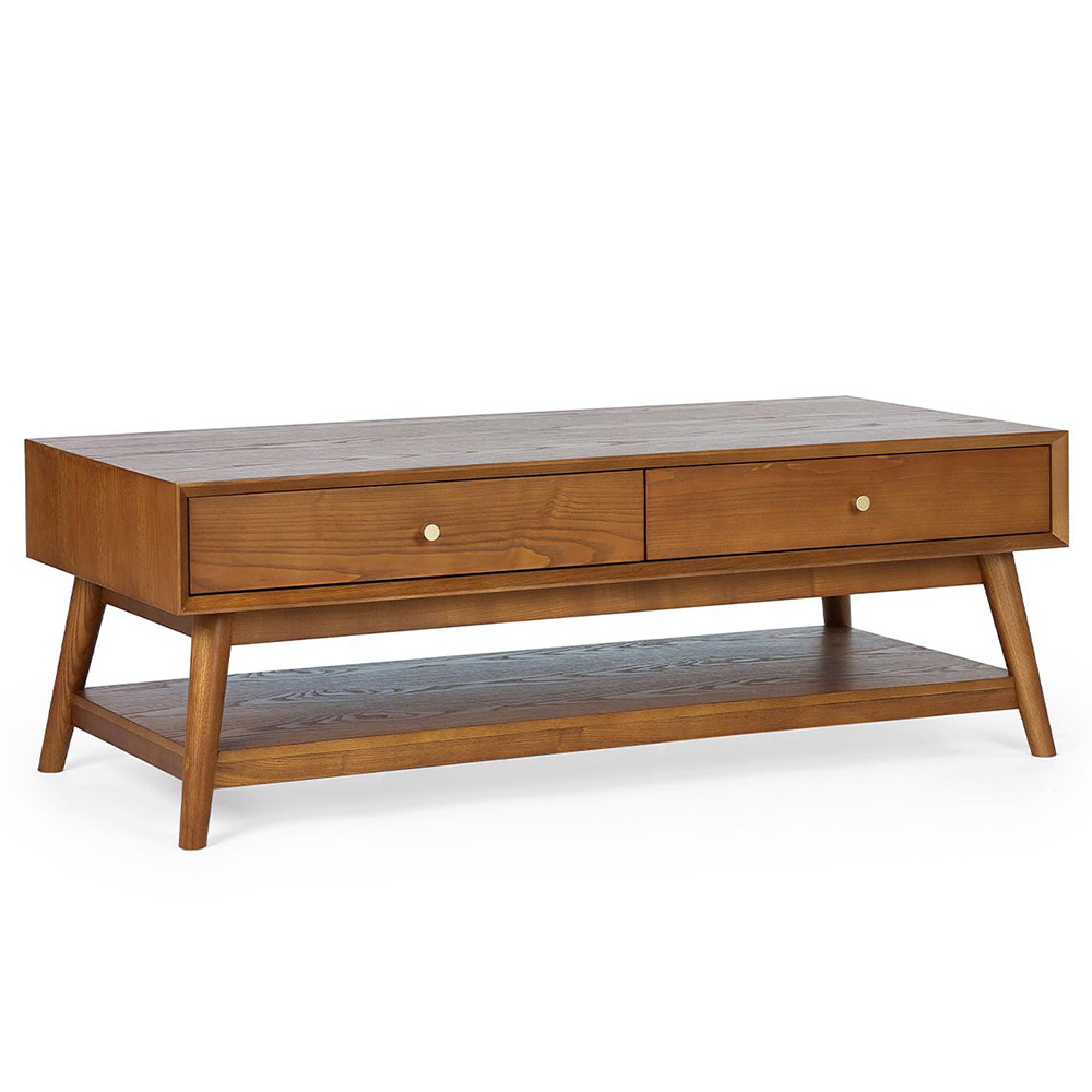 Lowry Coffee Table - 120cm - Cherry Wood - Retro Style