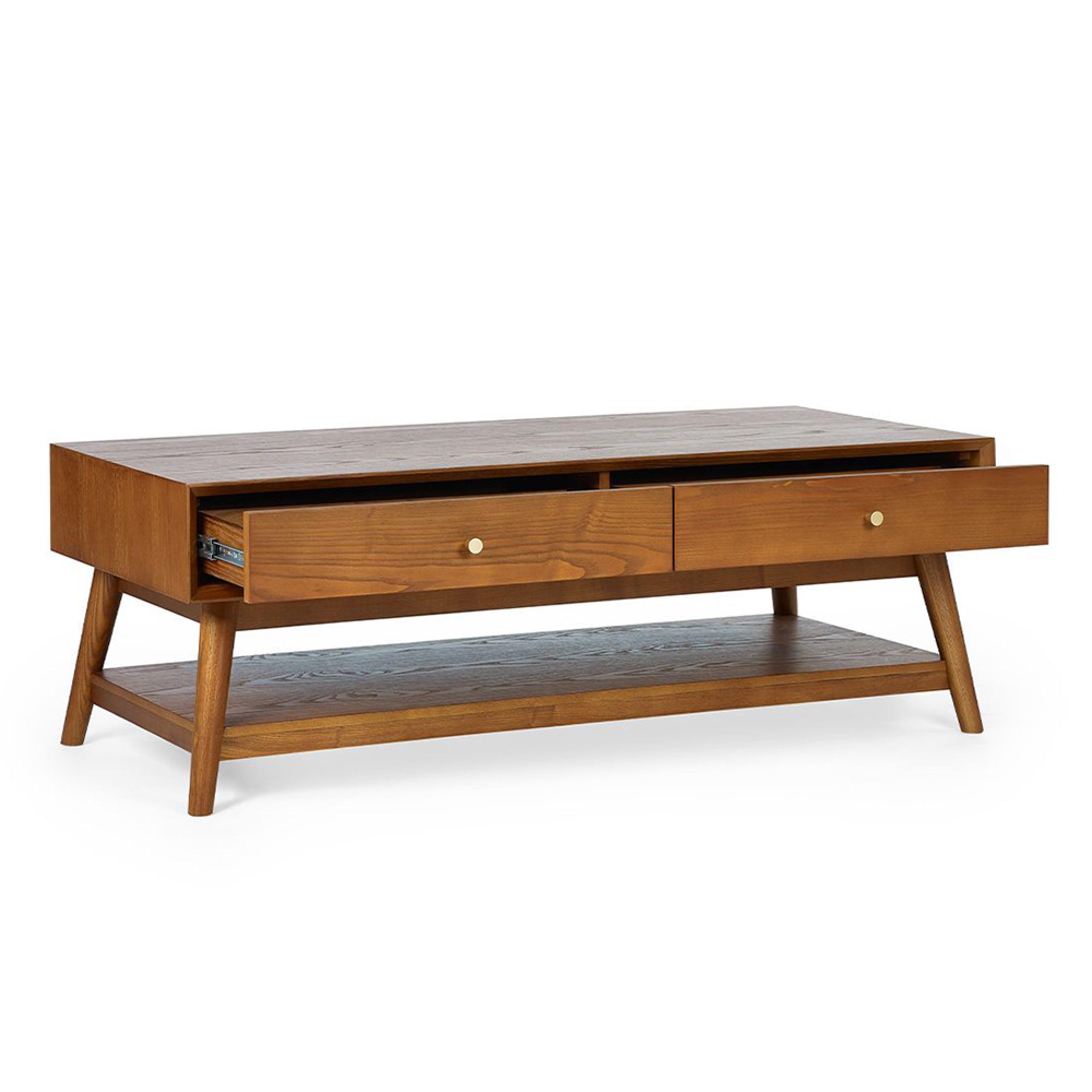Lowry Coffee Table - 120cm - Cherry Wood - Retro Style