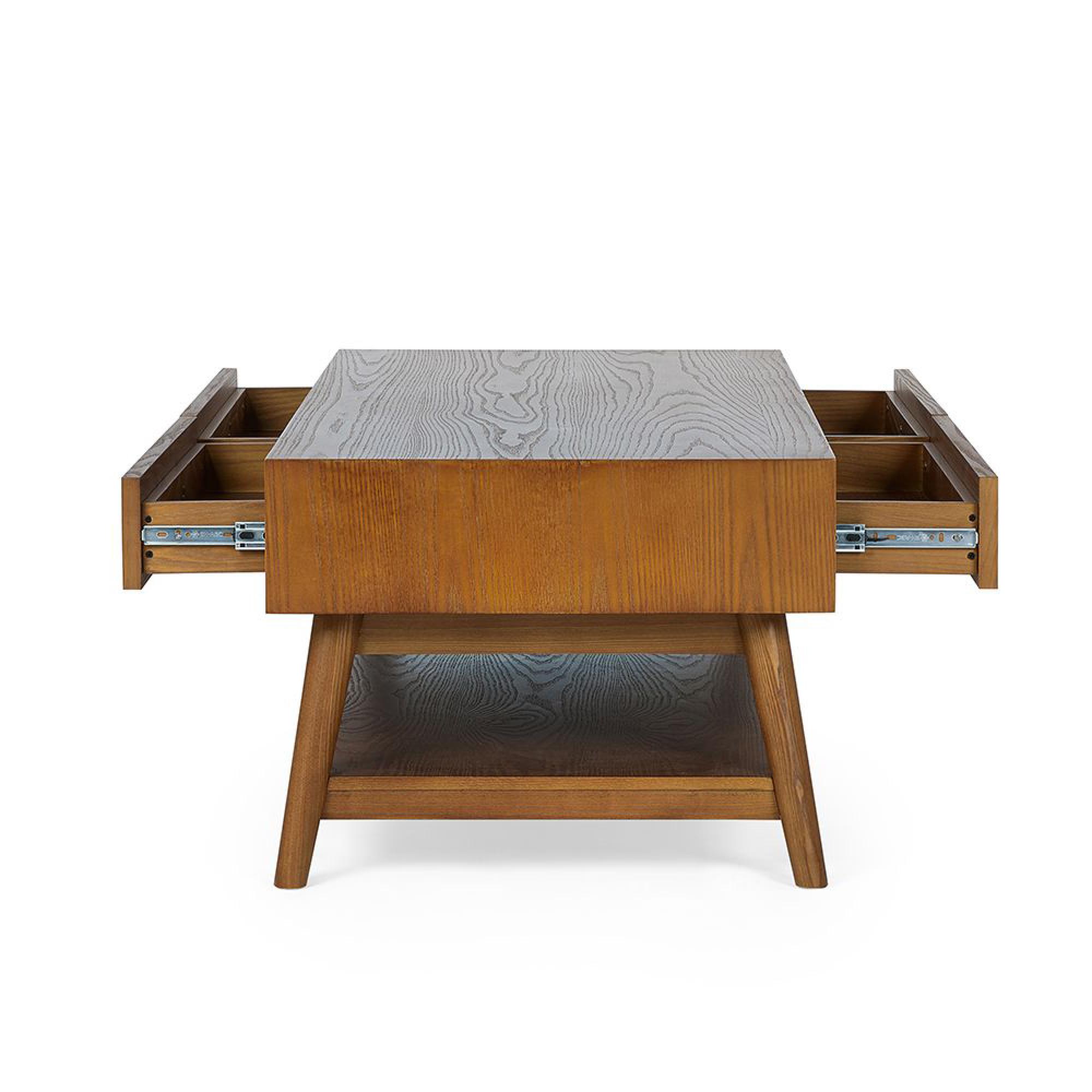 Lowry Coffee Table - 120cm - Cherry Wood - Retro Style