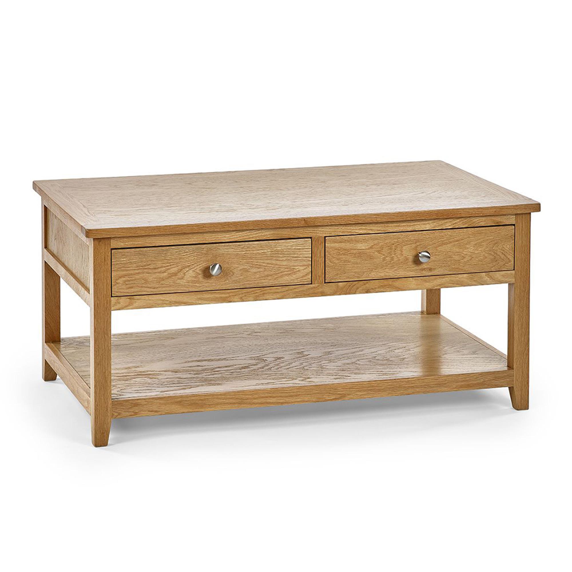 Mallory Coffee Table - 2 Drawer - Oak