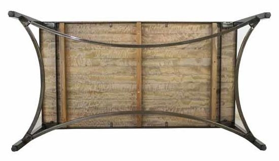 Mango Wood Coffee Table with Metal Base