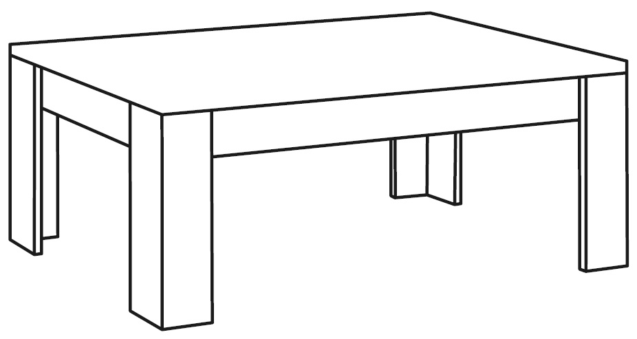 Messina White and Grey Coffee Table