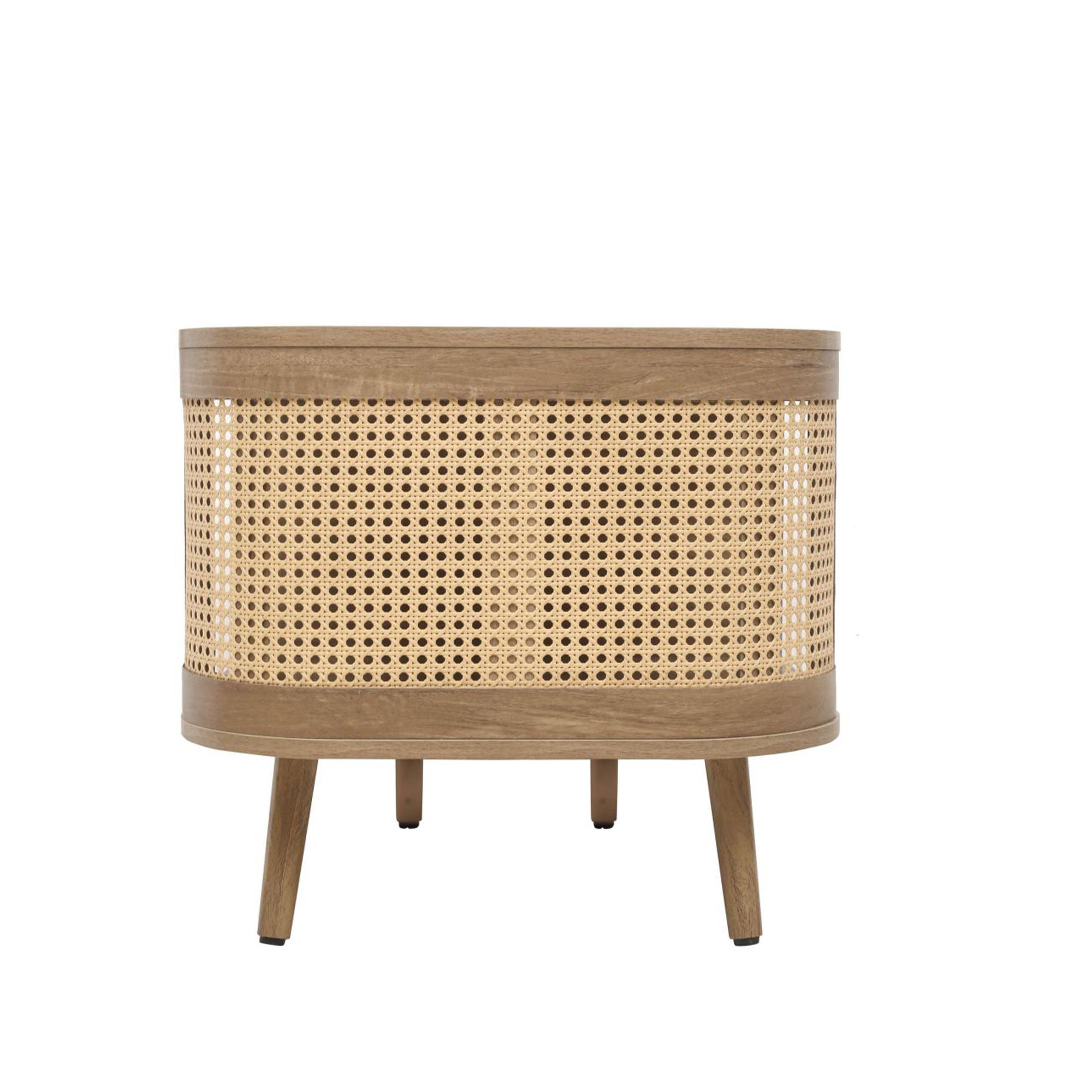 Noah Coffee Table - 110cm - Oak and Rattan