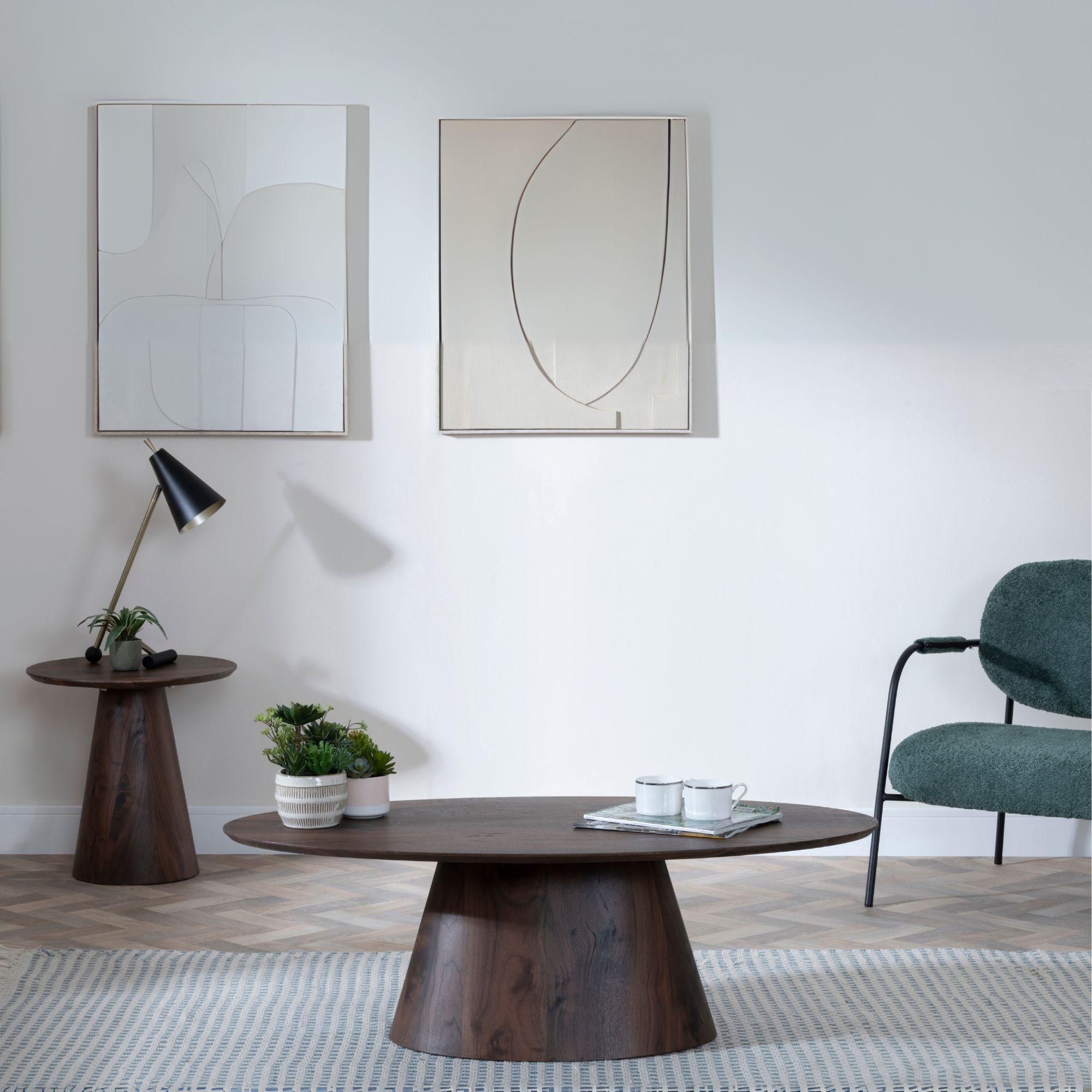 Palma Coffee Table - Oval - Walnut