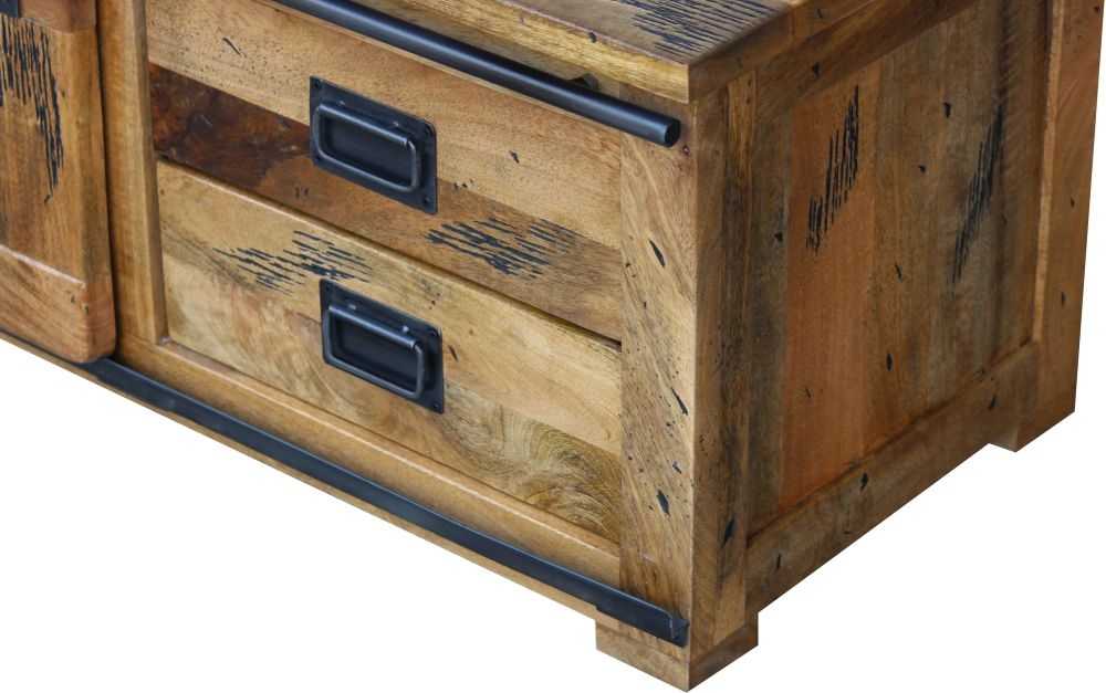 Renwal Works Industrial Style Wooden 110cm Coffee Table