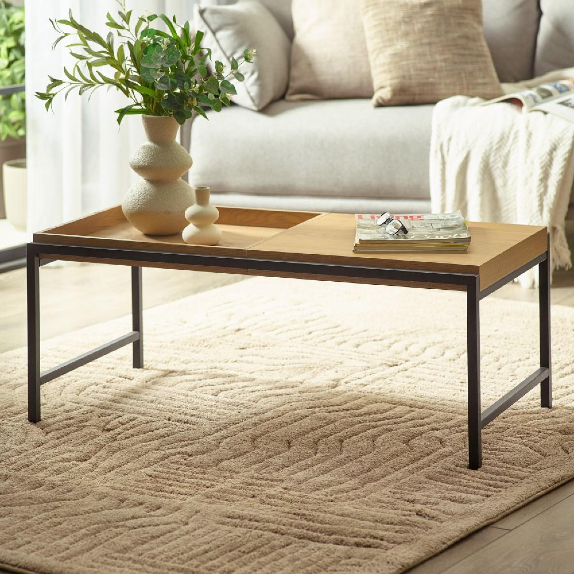 Reuben Coffee Table - Tray - Oak