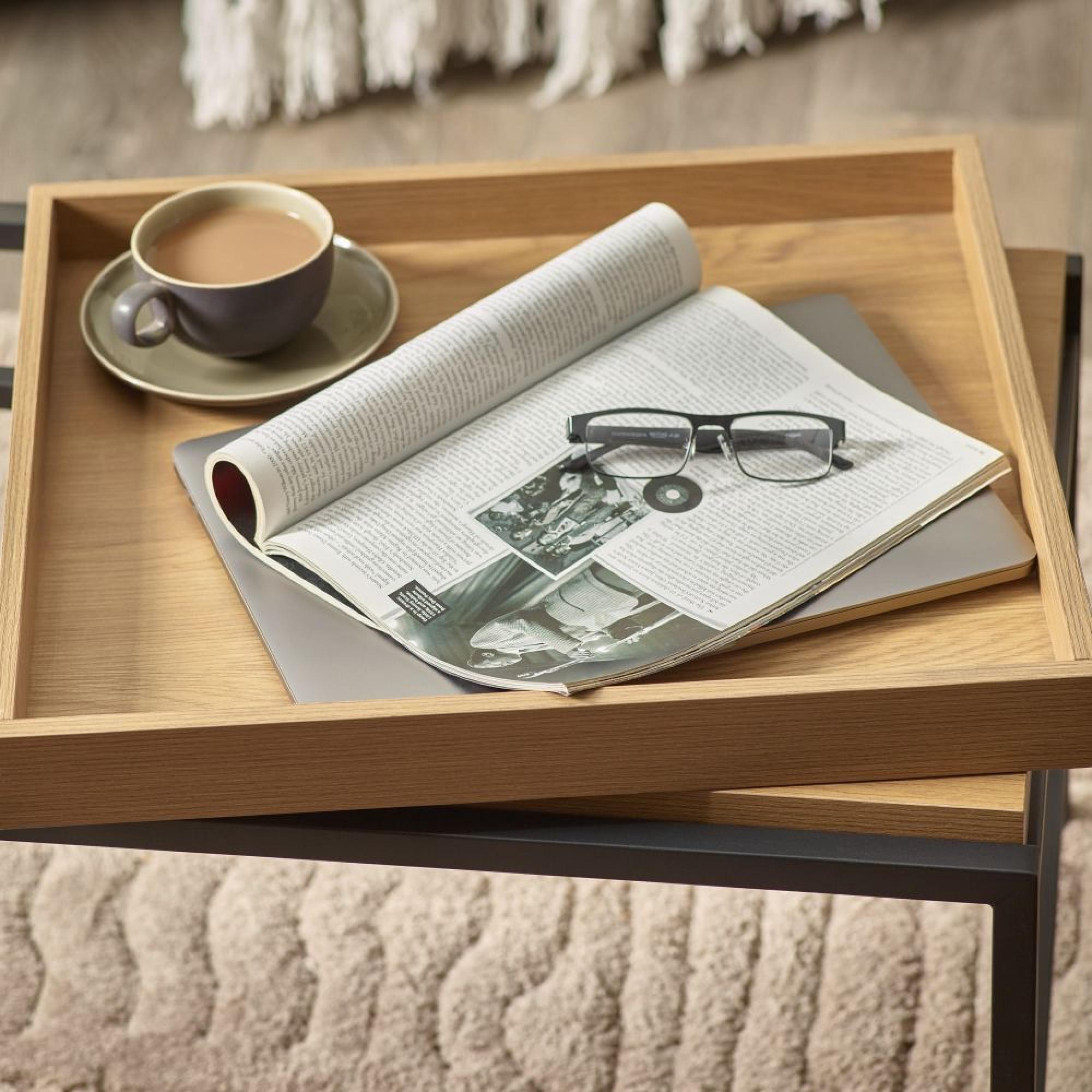 Reuben Coffee Table - Tray - Oak