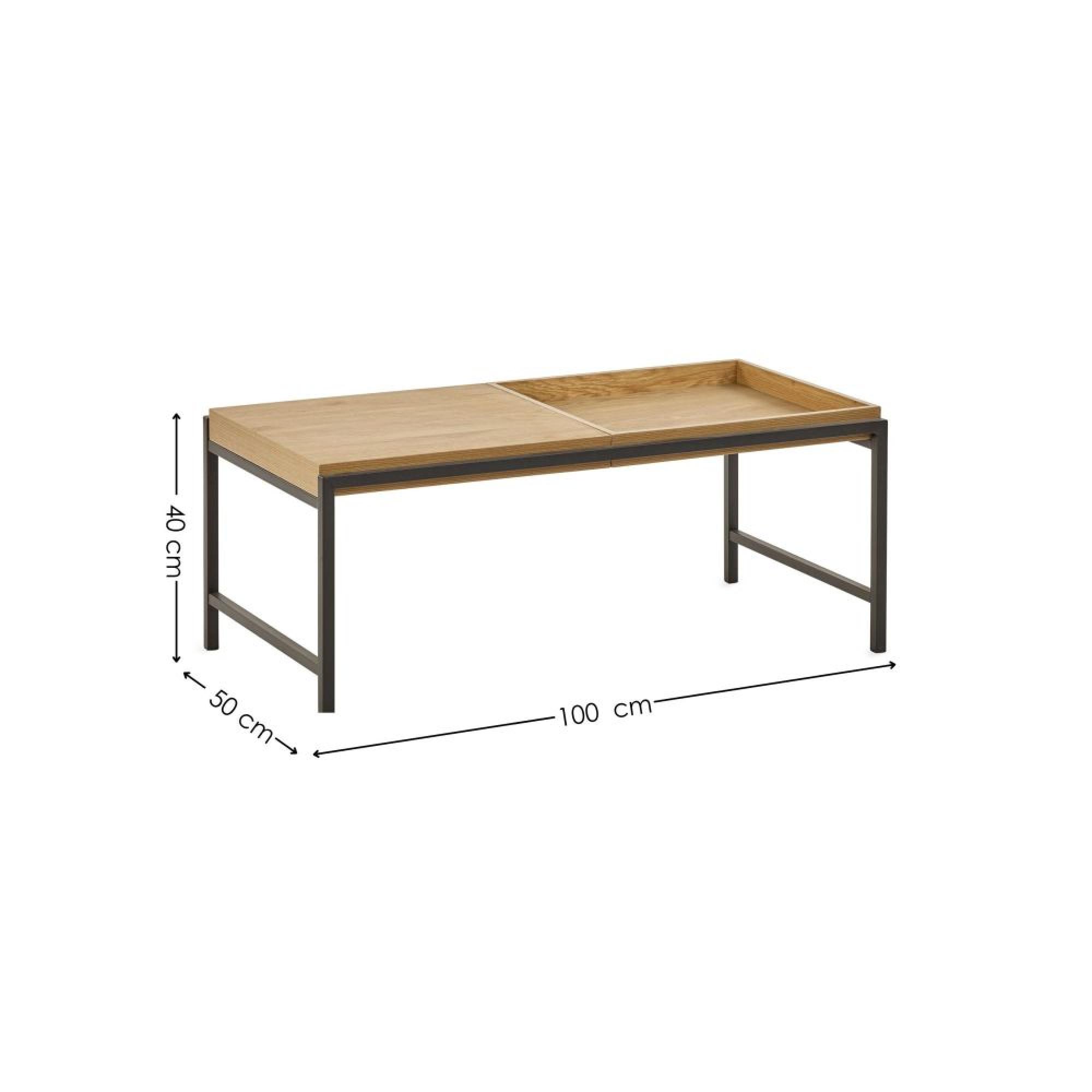 Reuben Coffee Table - Tray - Oak