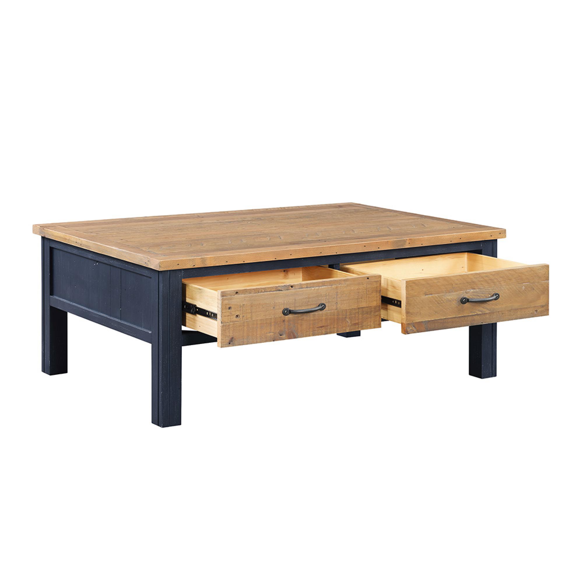 Splash Blue Coffee Table - 4 Drawer