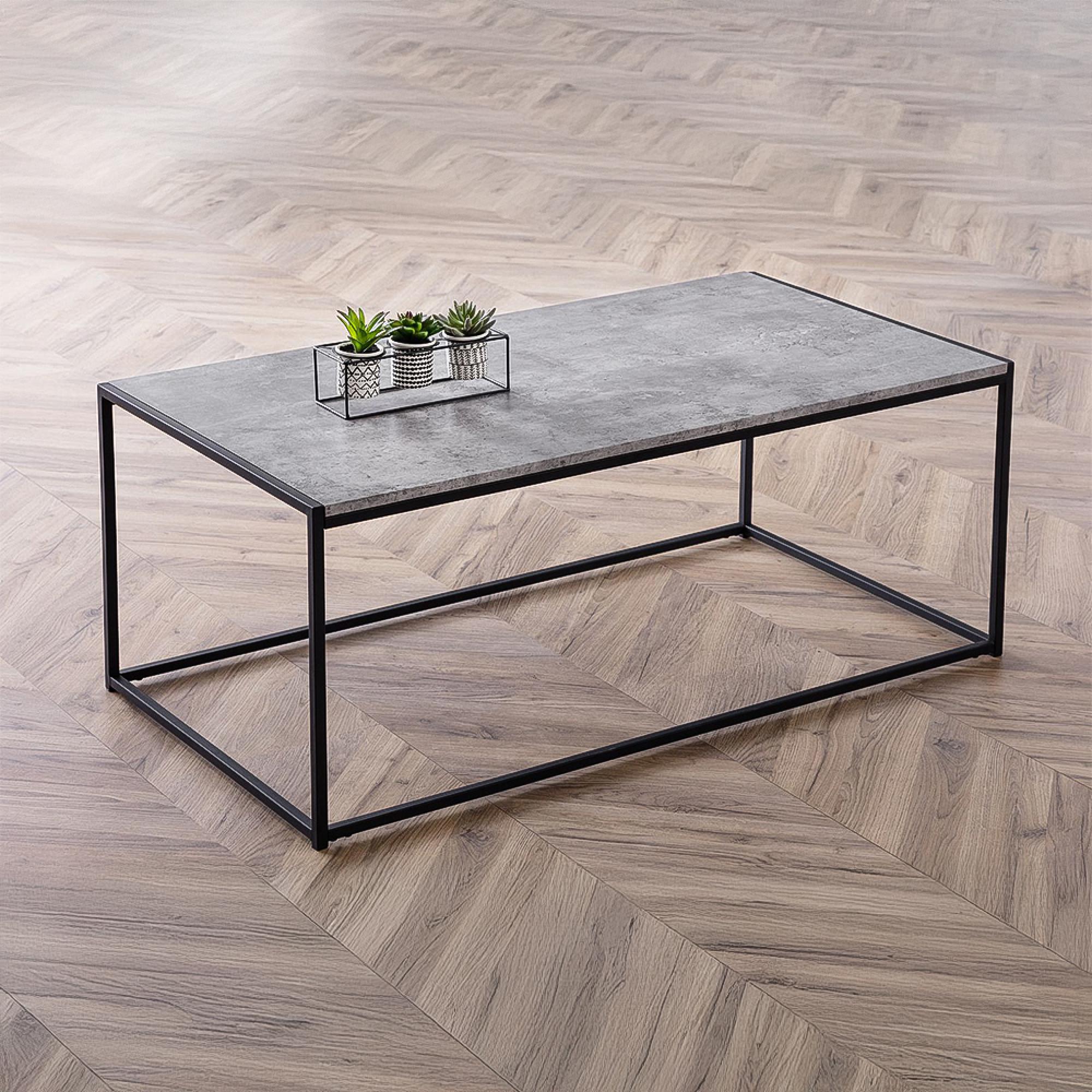 Staten Coffee Table - 110cm - Concrete