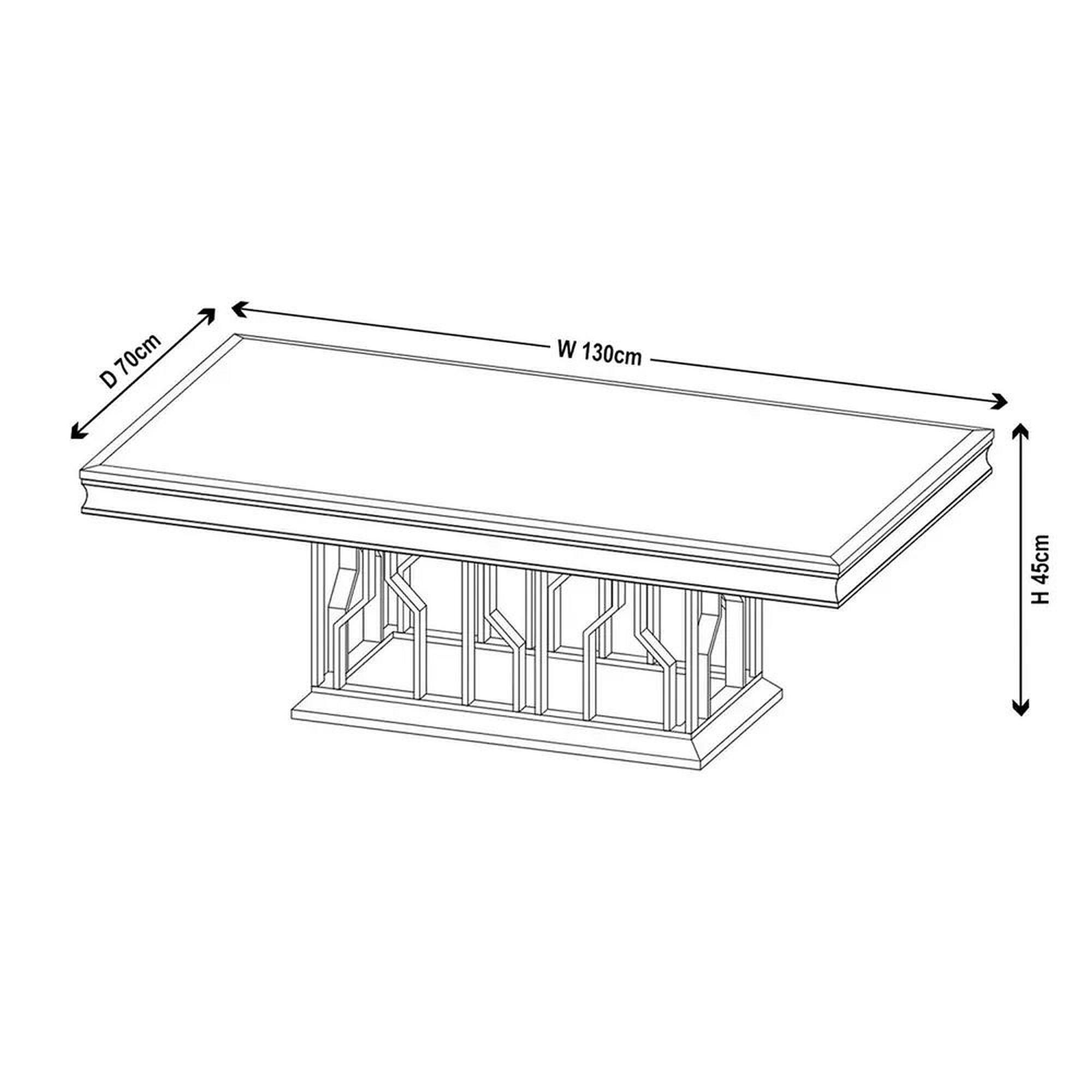 Vortex Coffee Table - Grey Marble & Chrome