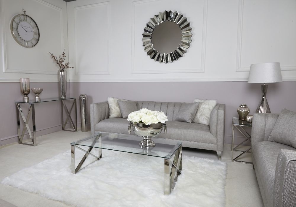 Zenith - Coffee Table - Glass and Chrome