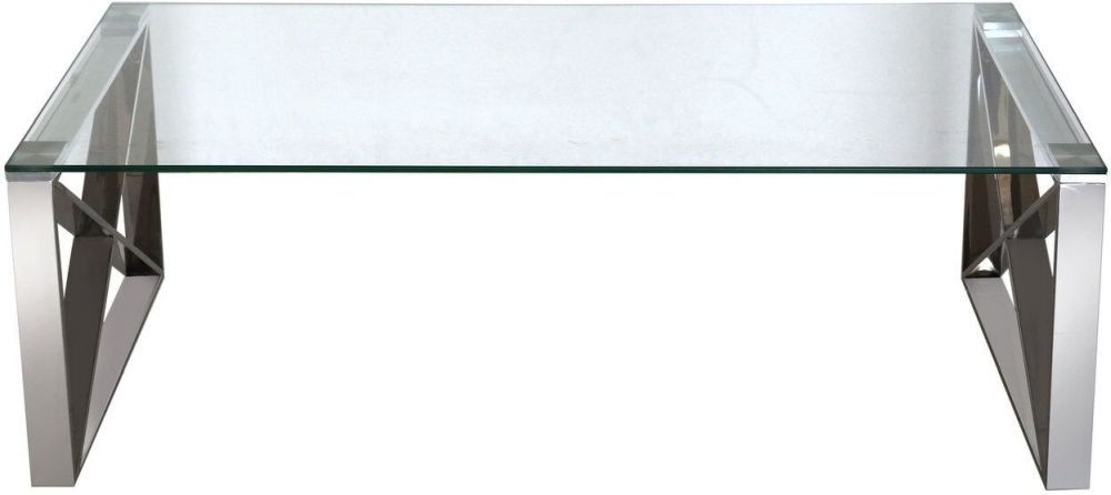 Zenith - Coffee Table - Glass and Chrome