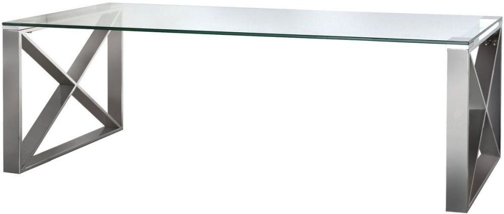 Zenith - Coffee Table - Glass and Chrome