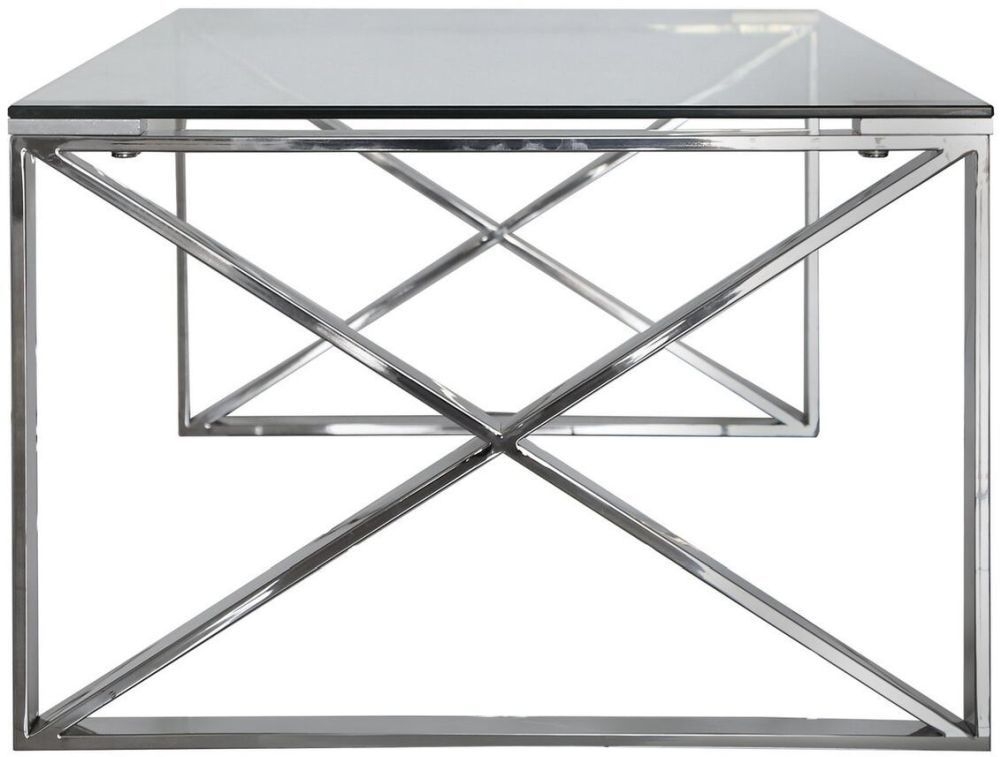 Zenith - Coffee Table - Glass and Chrome