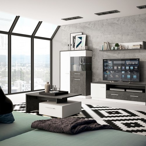 Zingaro Grey and White 2 Drawer Coffee Table