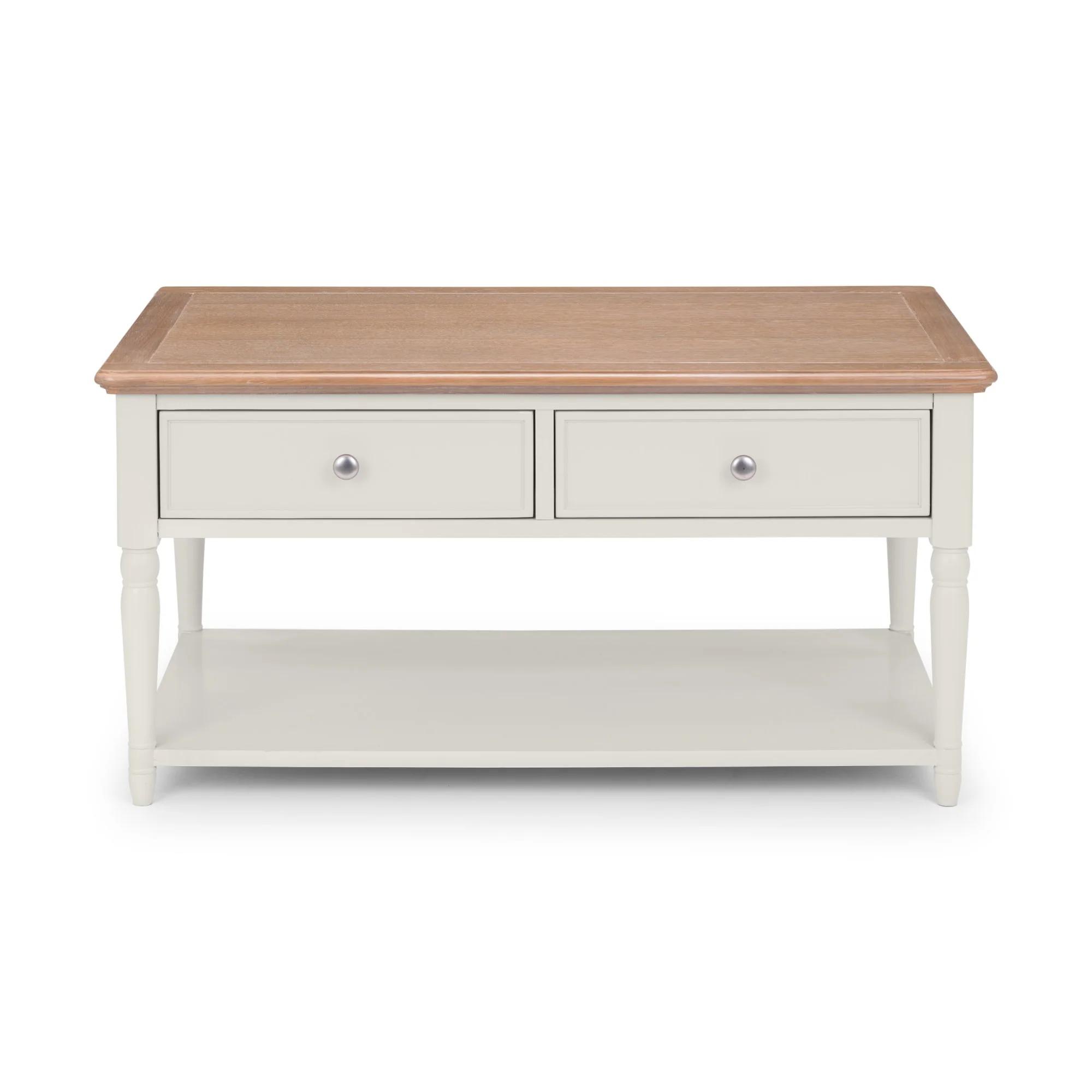 Provence Coffee Table - 2 Drawer - Grey