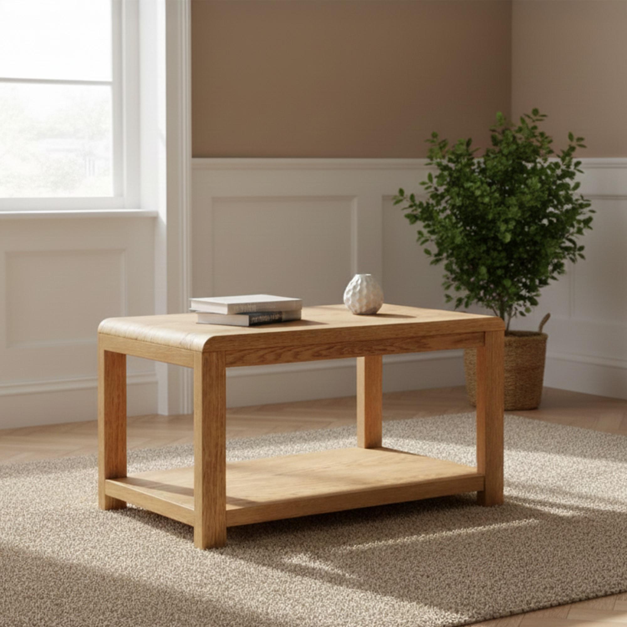 Thurlestone Curved Coffee Table - Oak