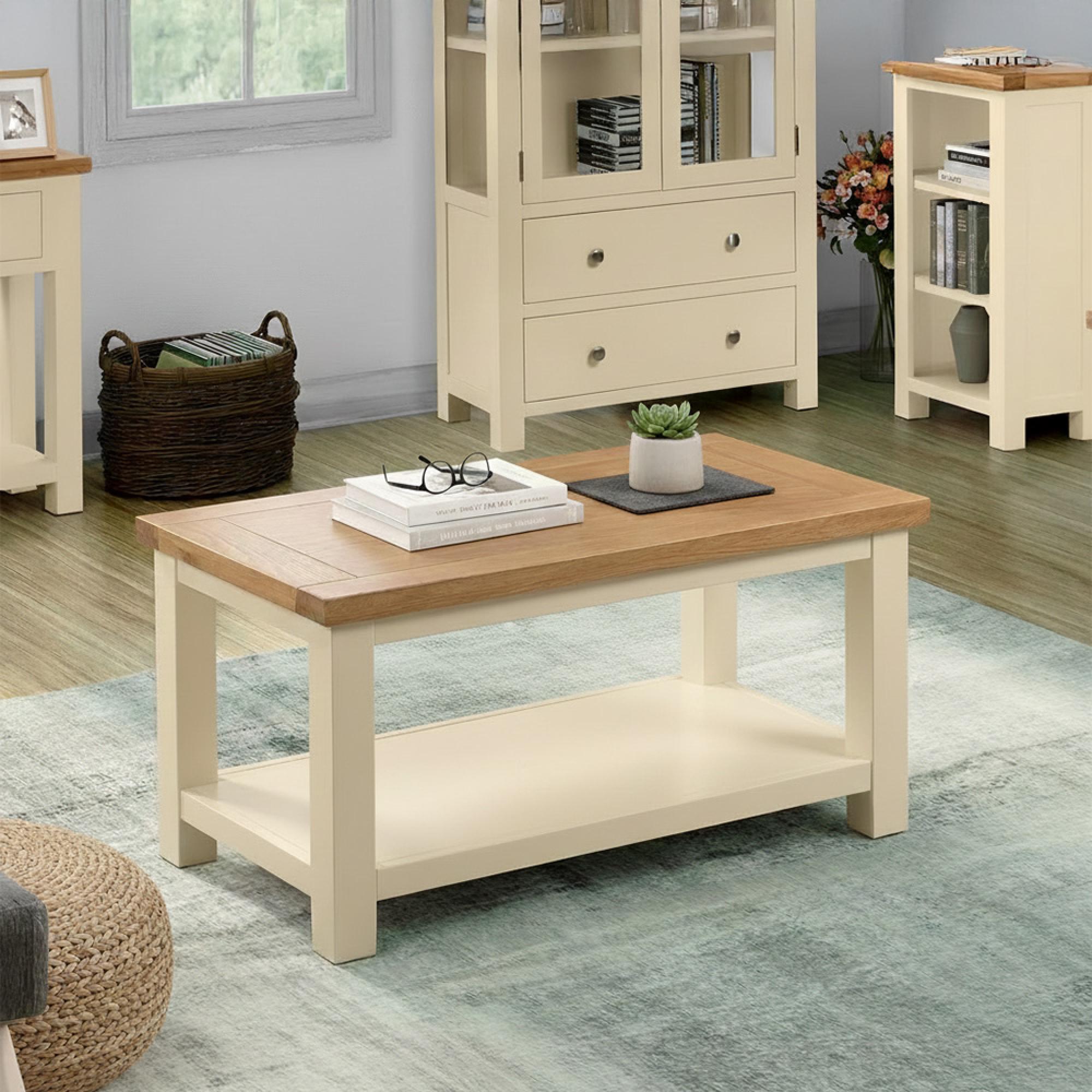 Lundy Coffee Table - Ivory Painted