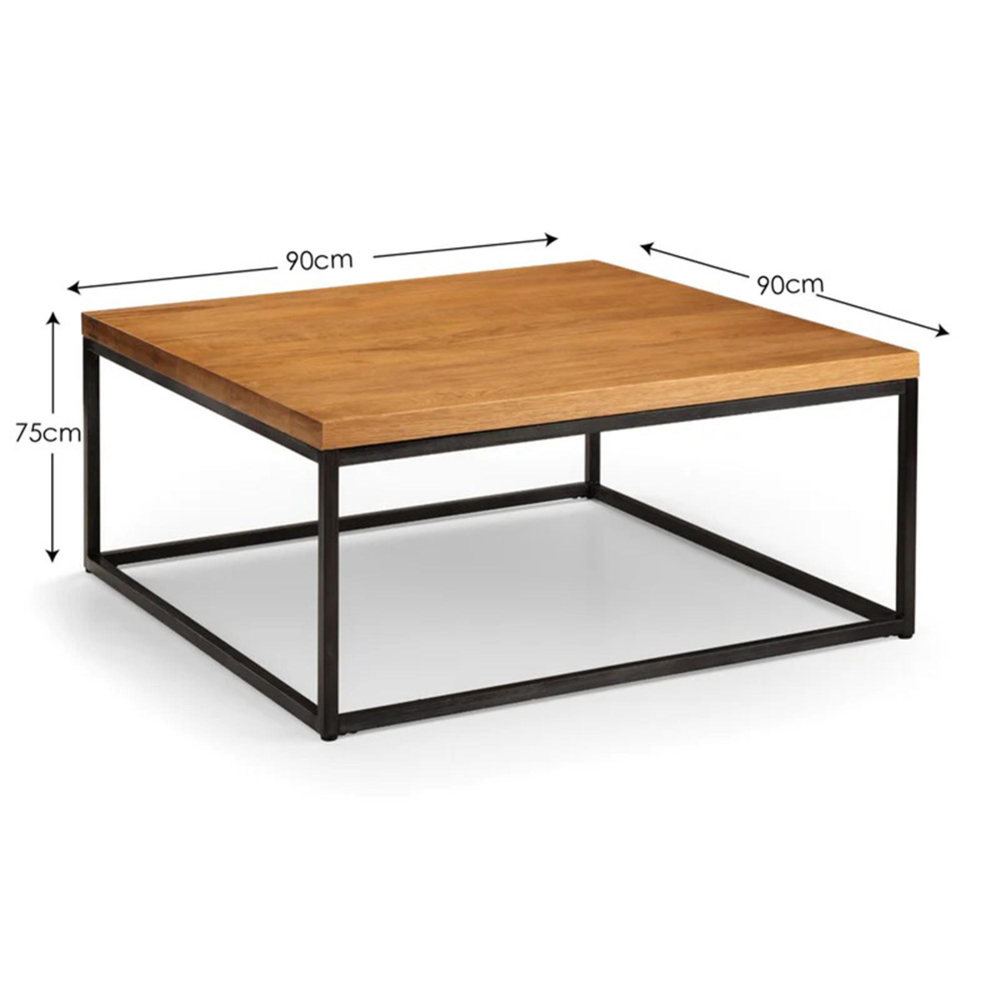 Brooklyn Coffee Table - 90cm - Square - Oak
