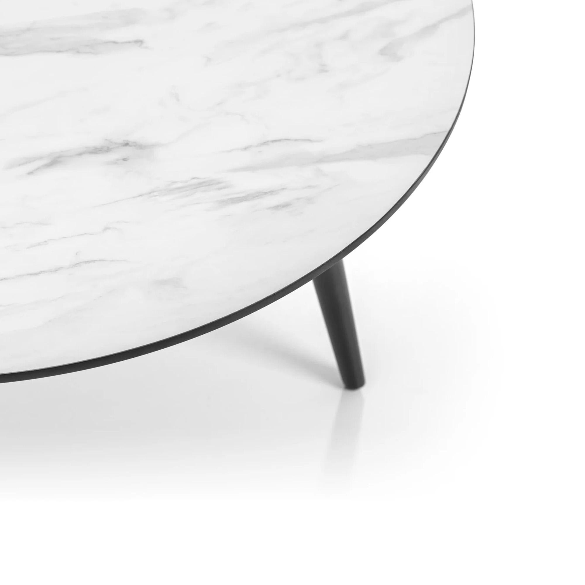 Firenze White Marble Effect Round Coffee Table