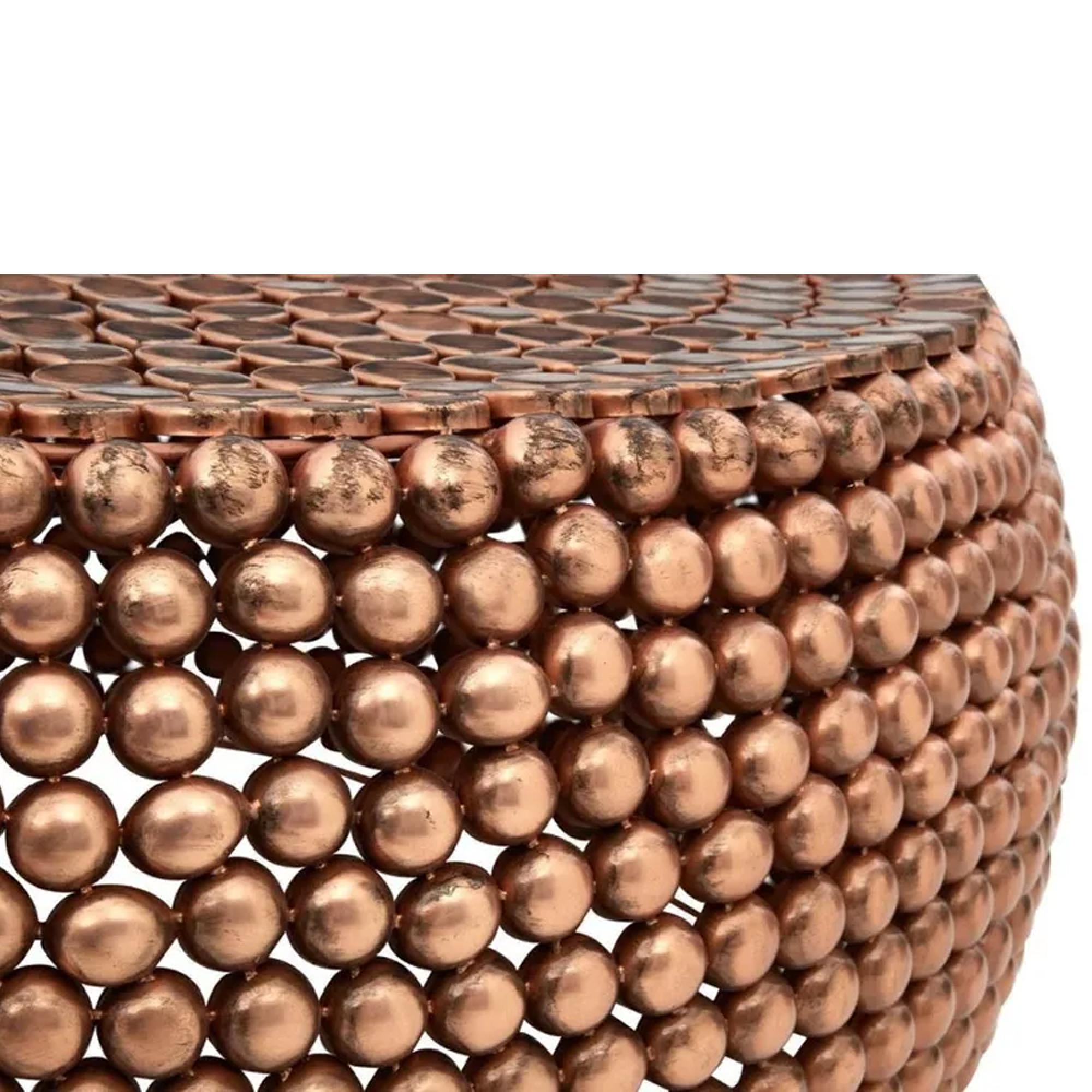 Clearance - Templar Coffee Table - Round - Copper Beaded - FSS16480