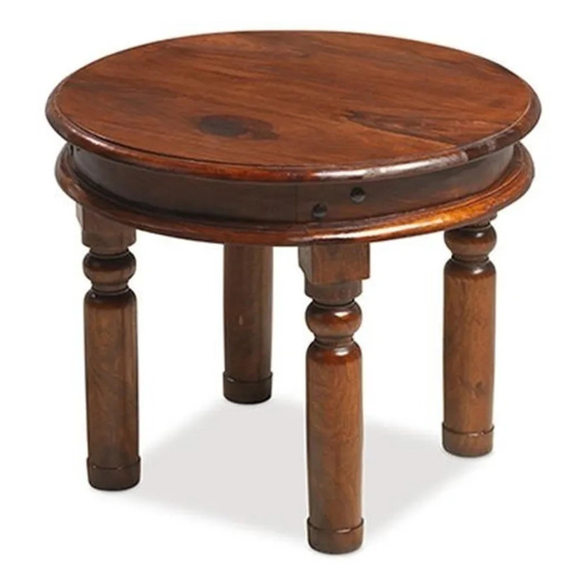 Indian Sheesham Small Round Coffee Table