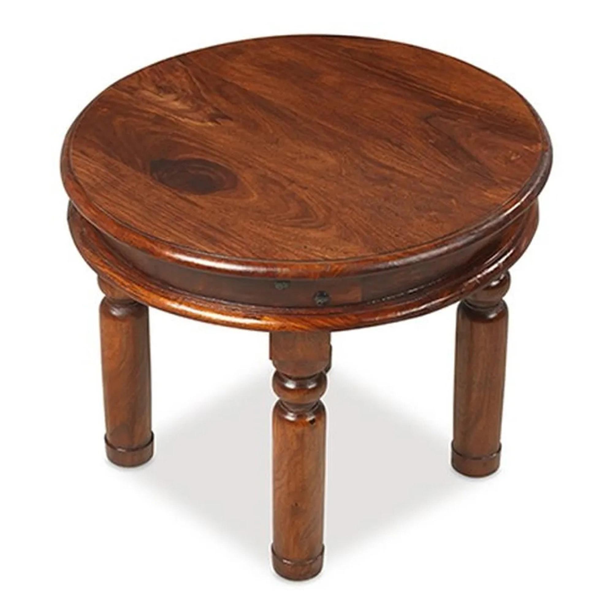 Indian Sheesham Small Round Coffee Table