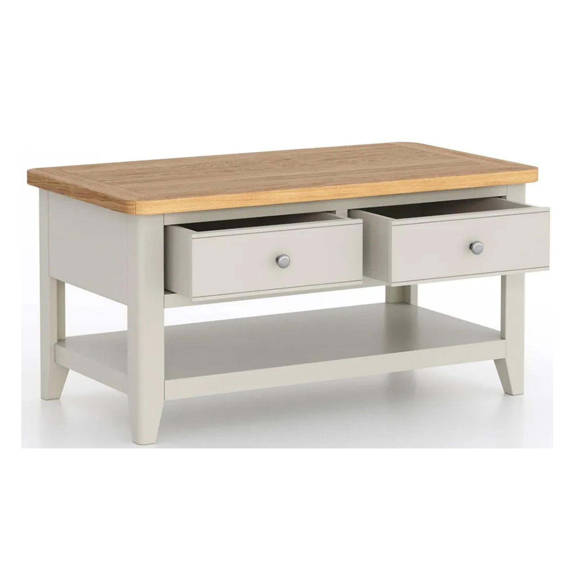 Arden Grey Painted 2 Drawer Coffee Table