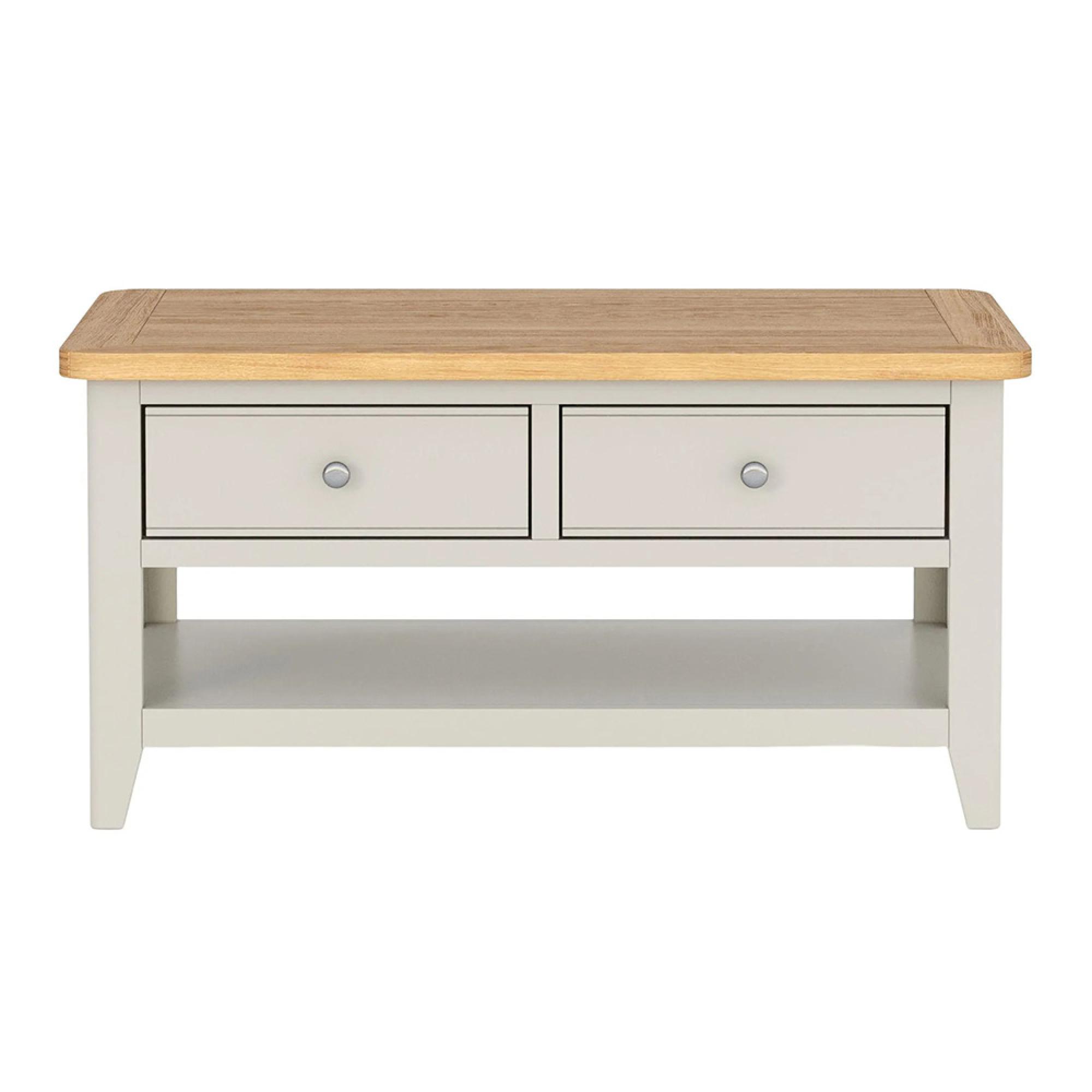 Arden Grey Painted 2 Drawer Coffee Table
