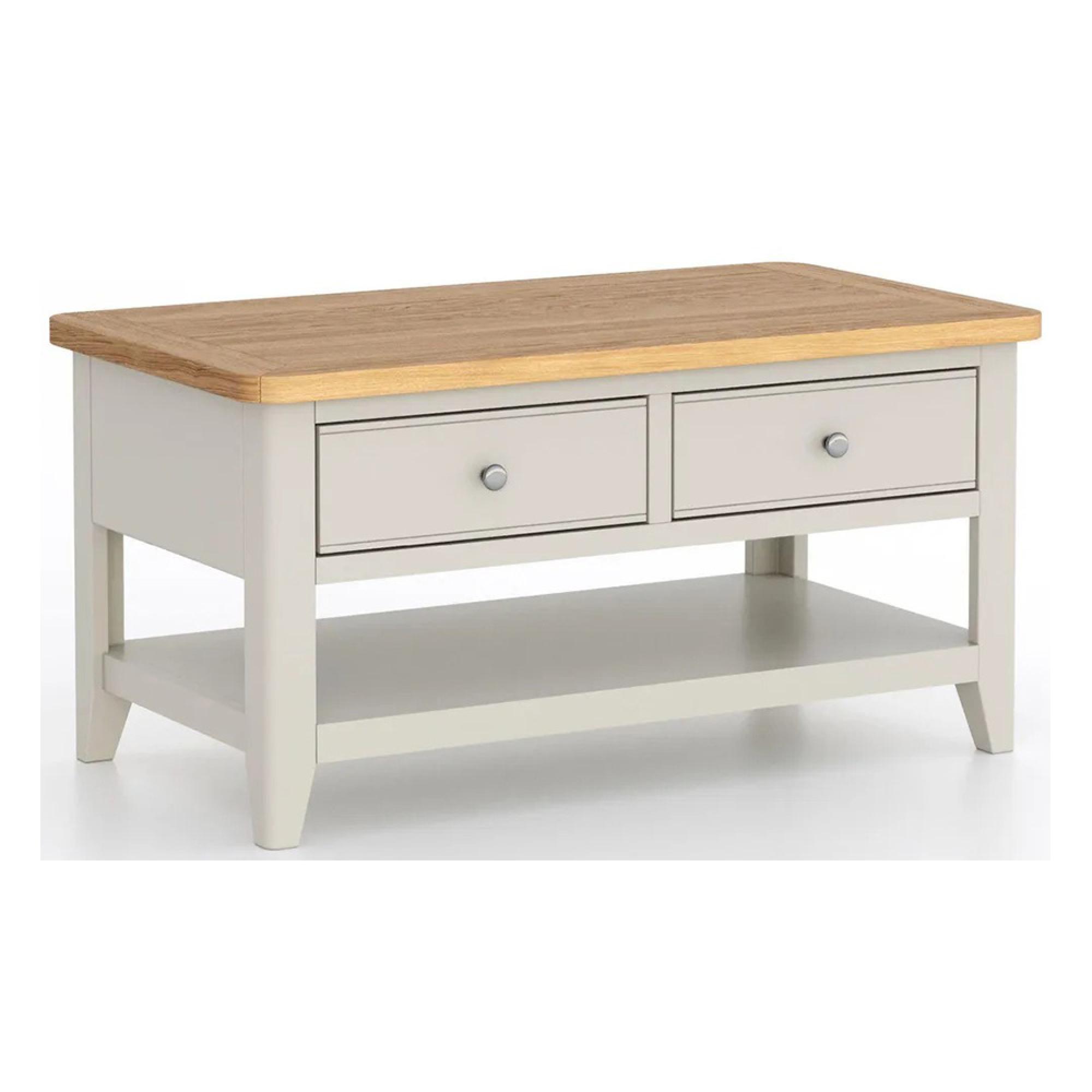 Arden Grey Painted 2 Drawer Coffee Table