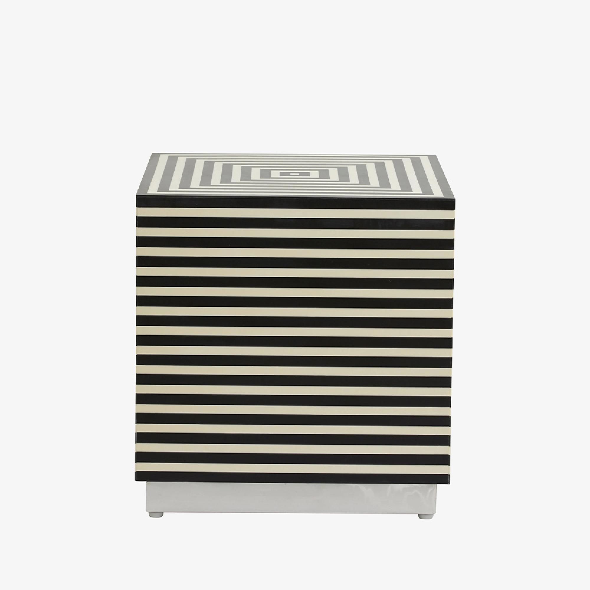 Taura Coffee Table - Square - Black & White