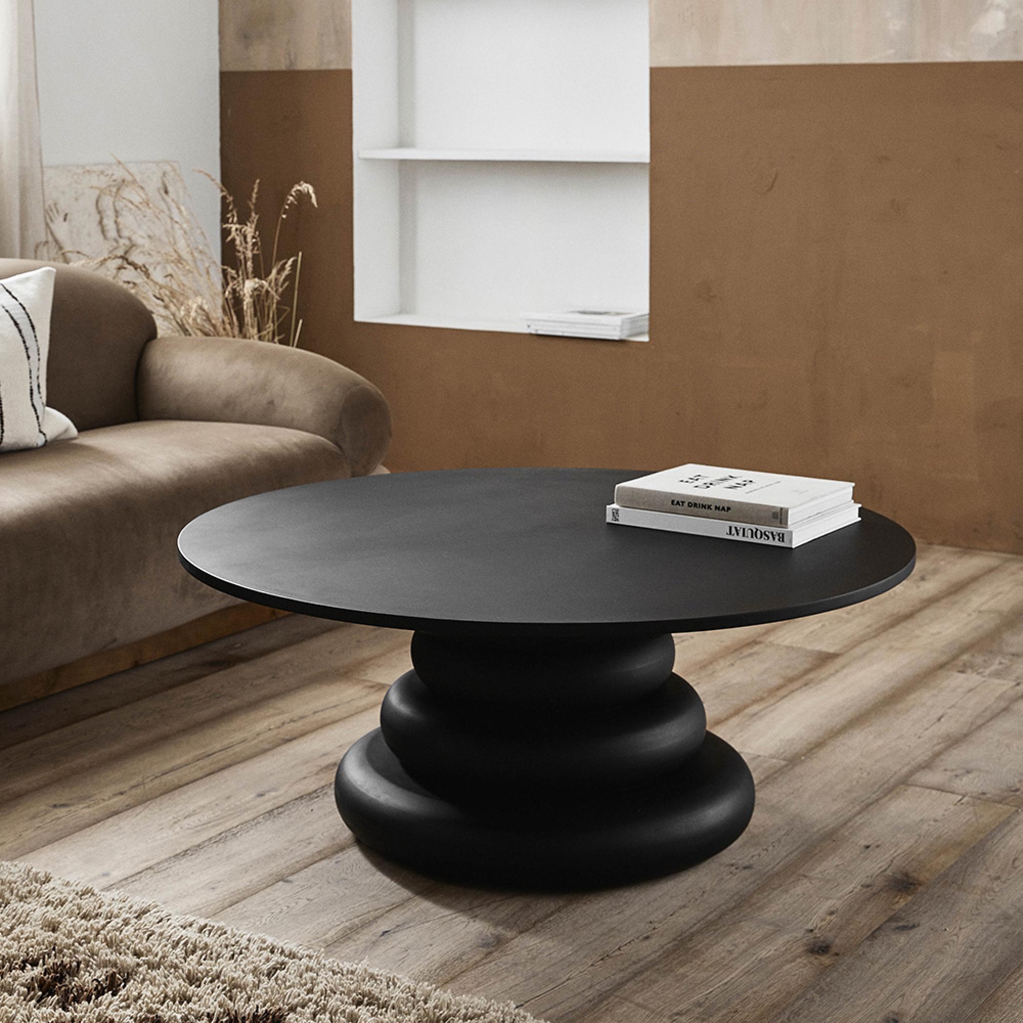 Yalu Coffee Table - Round - Black