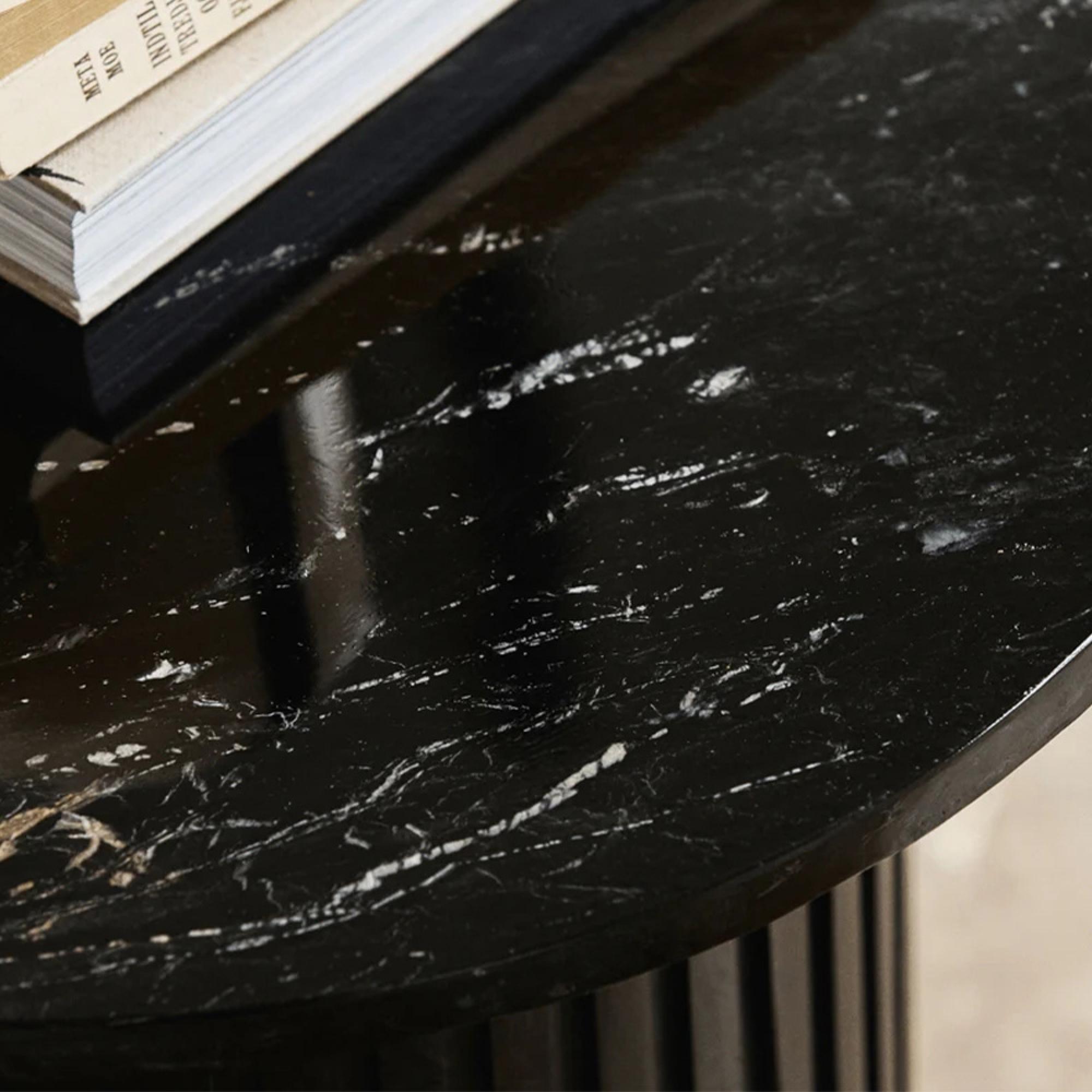 Erie Coffee Table - Round - Black Marble