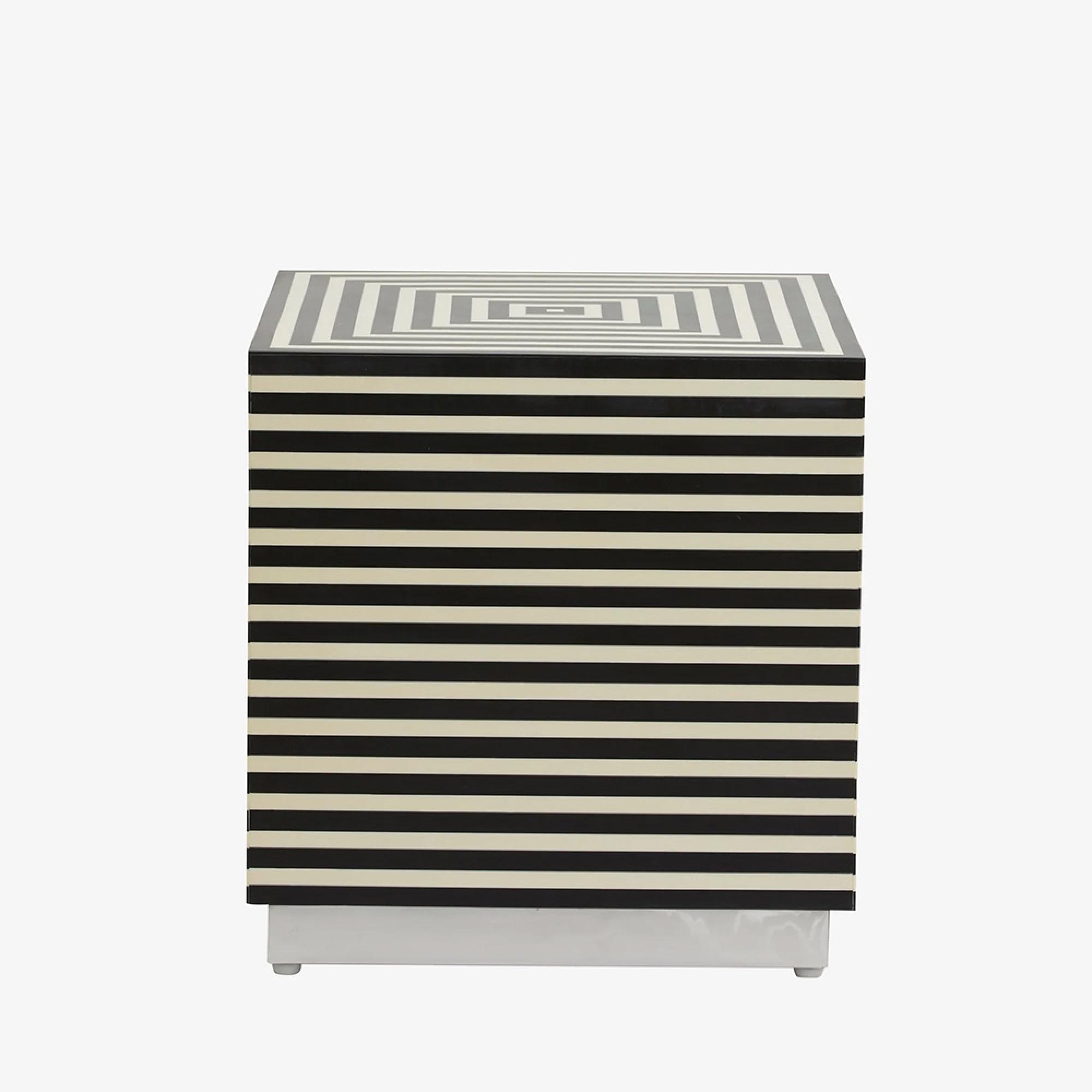 Taura Coffee Table - Square - Black & White
