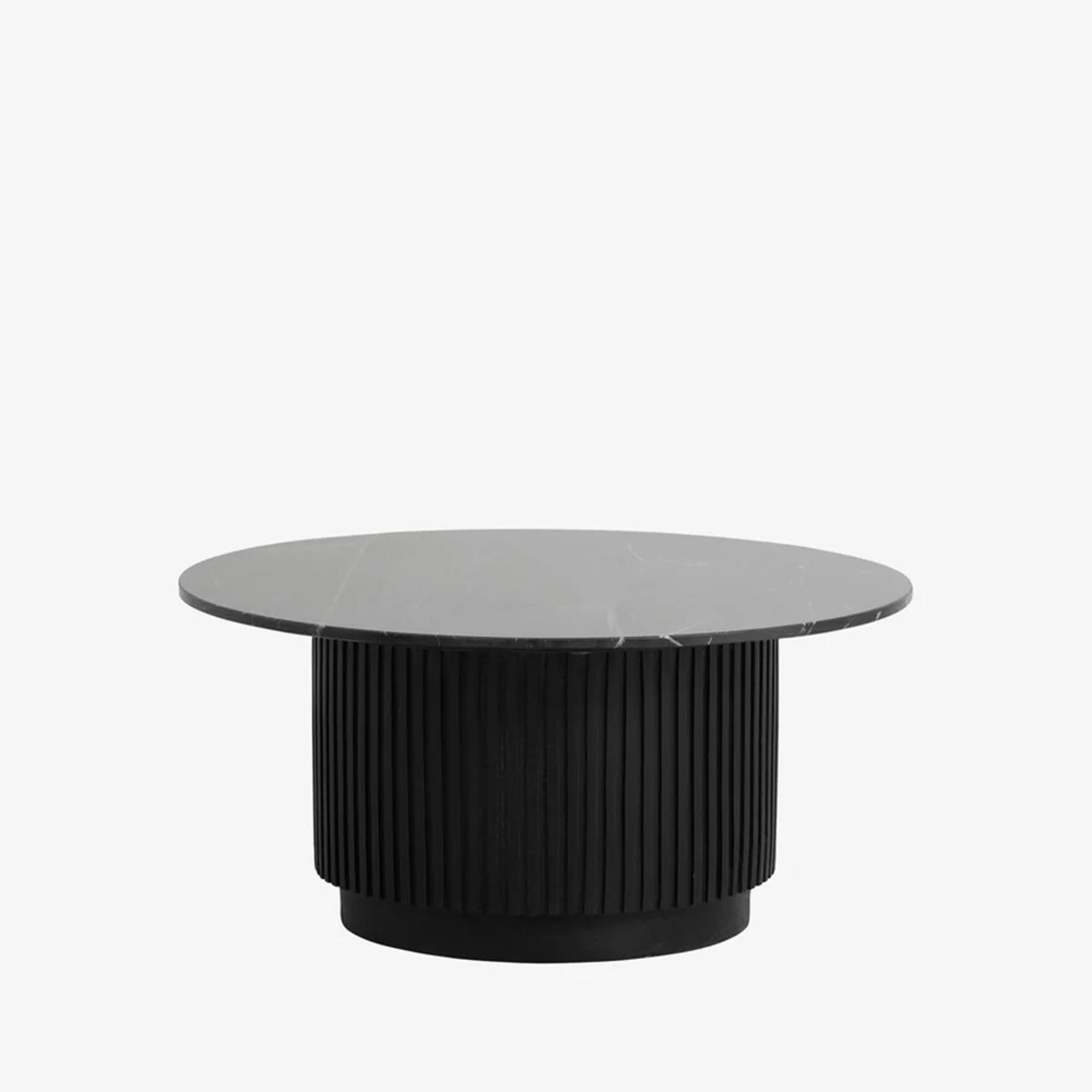 Erie Black Marble Large Round Coffee Table