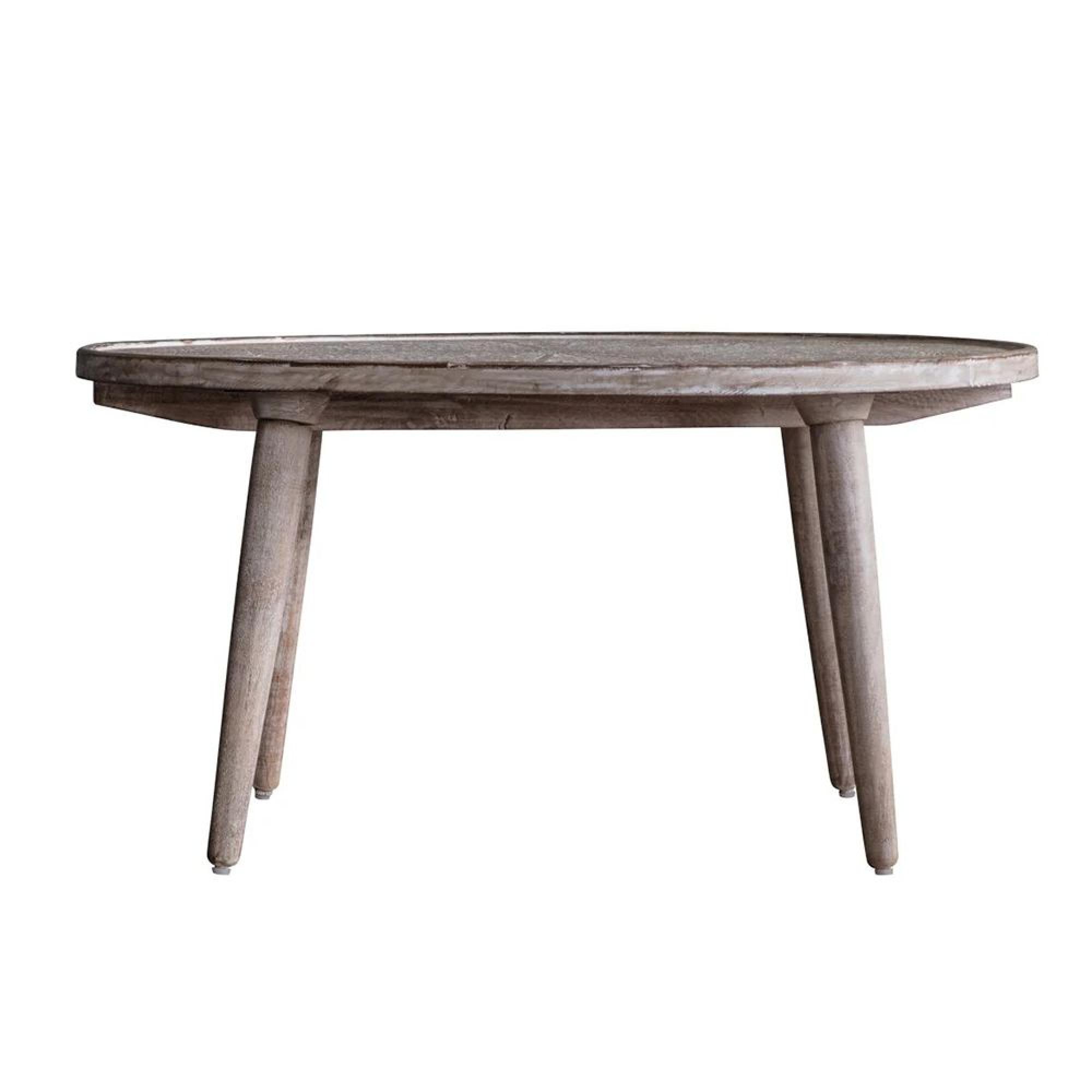 Clearance - Agra Coffee Table - Round - Grey Copper - A625