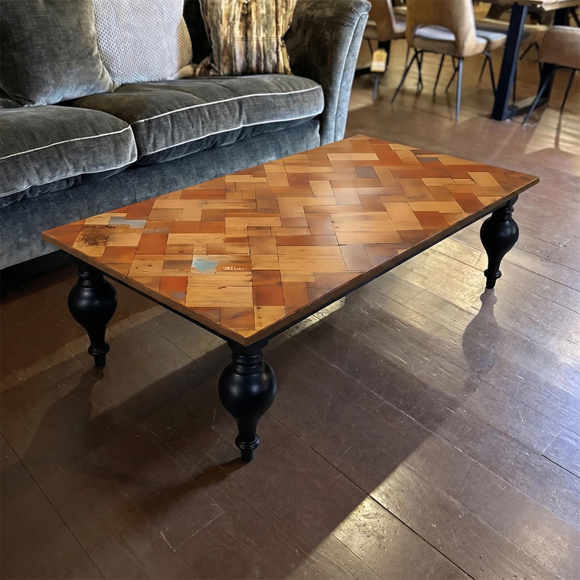 Juan Parquet Coffee Table - Mango Wood