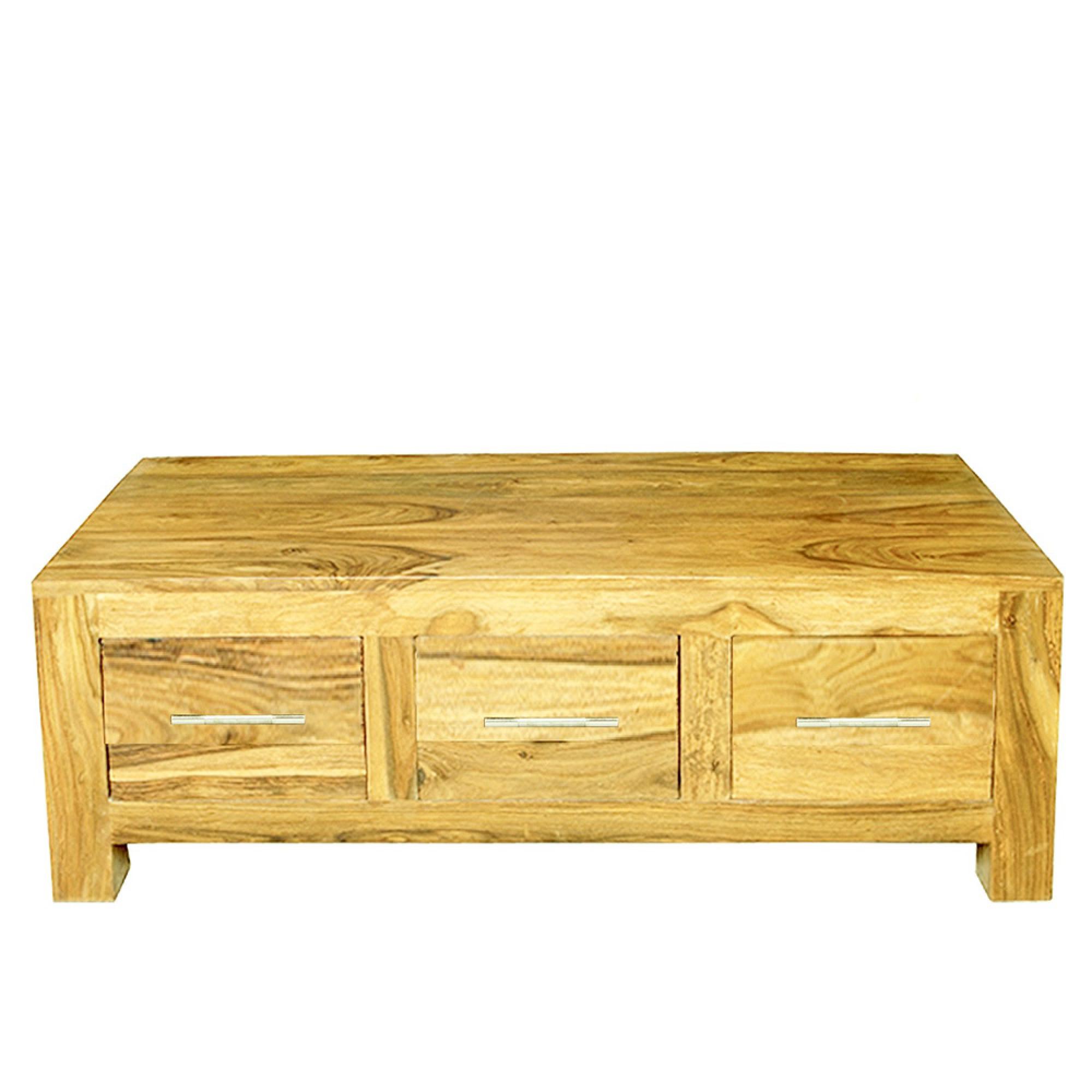 Cuban Coffee Table - Storage - Light Mango Wood