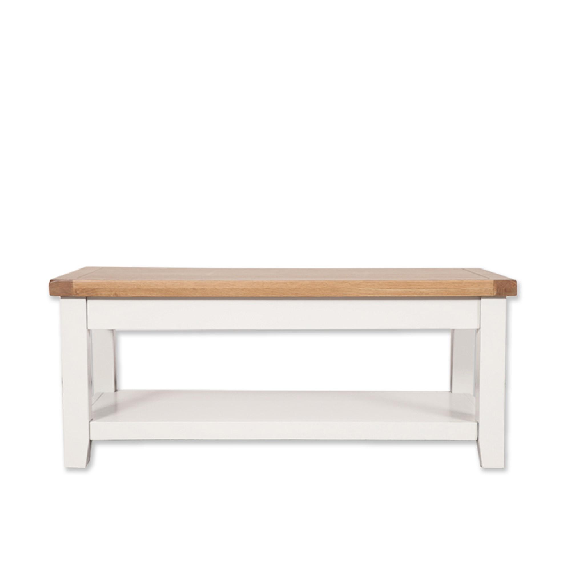 Melbourne Coffee Table - 110cm - White and Wood