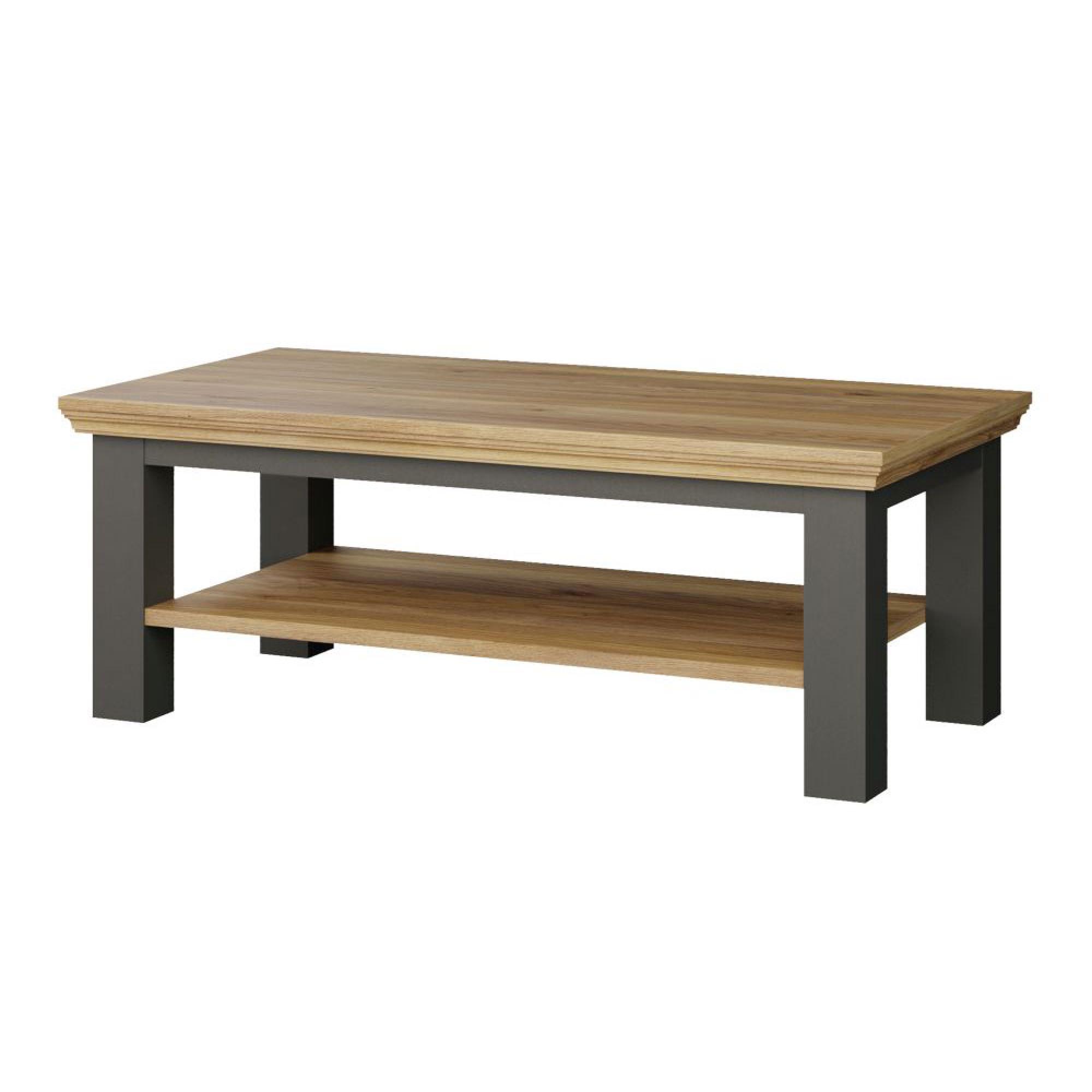 Pontypool Coffee Table - Large - Dark Grey and Light Oak