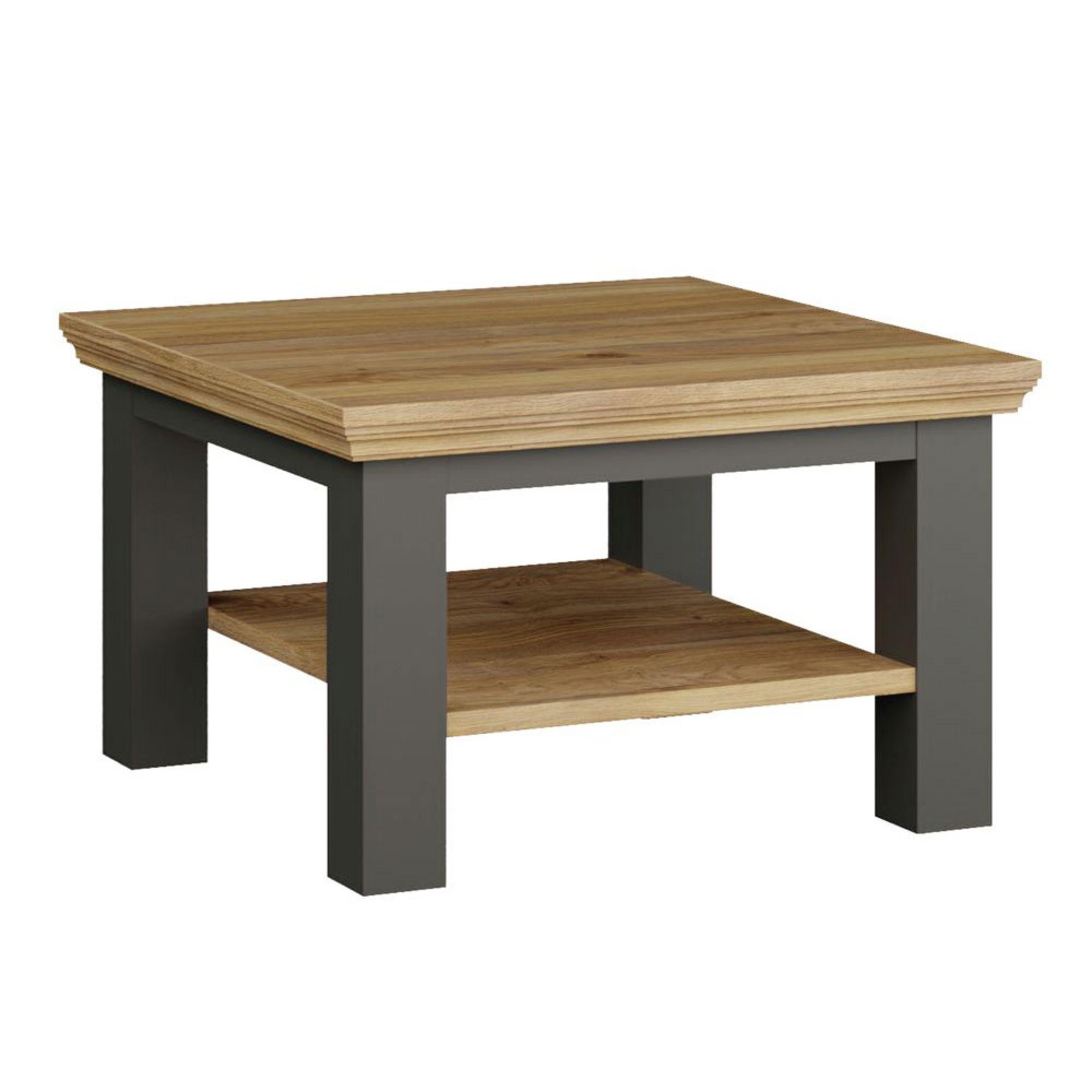 Pontypool Coffee Table - Small - Dark Grey and Light Oak