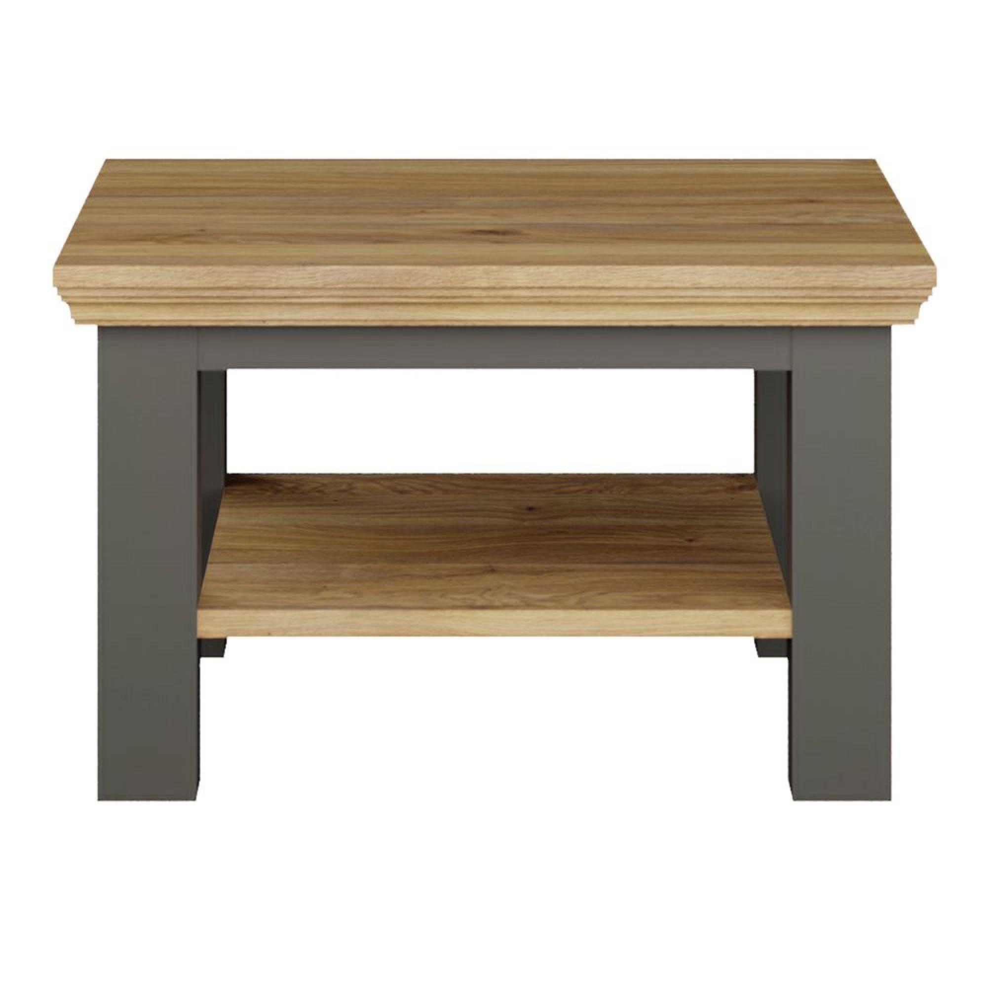 Pontypool Coffee Table - Small - Dark Grey and Light Oak