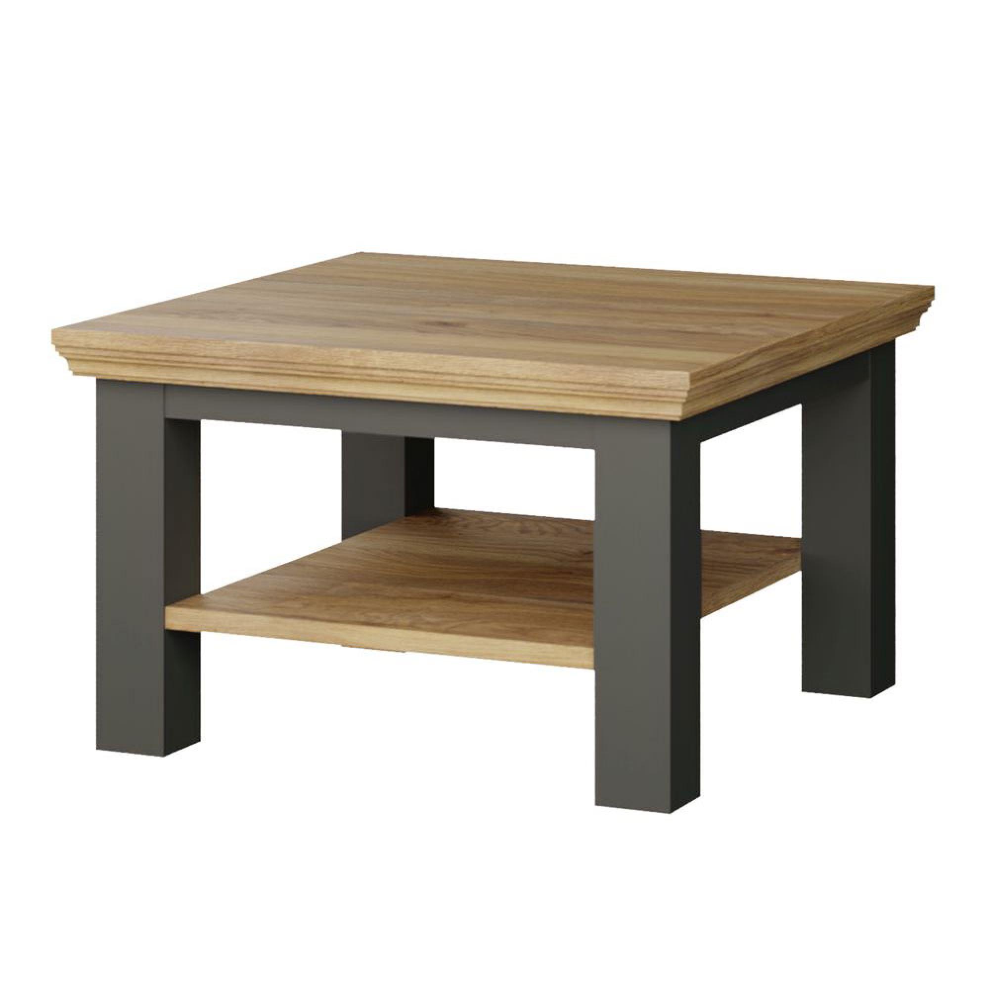 Pontypool Coffee Table - Small - Dark Grey and Light Oak