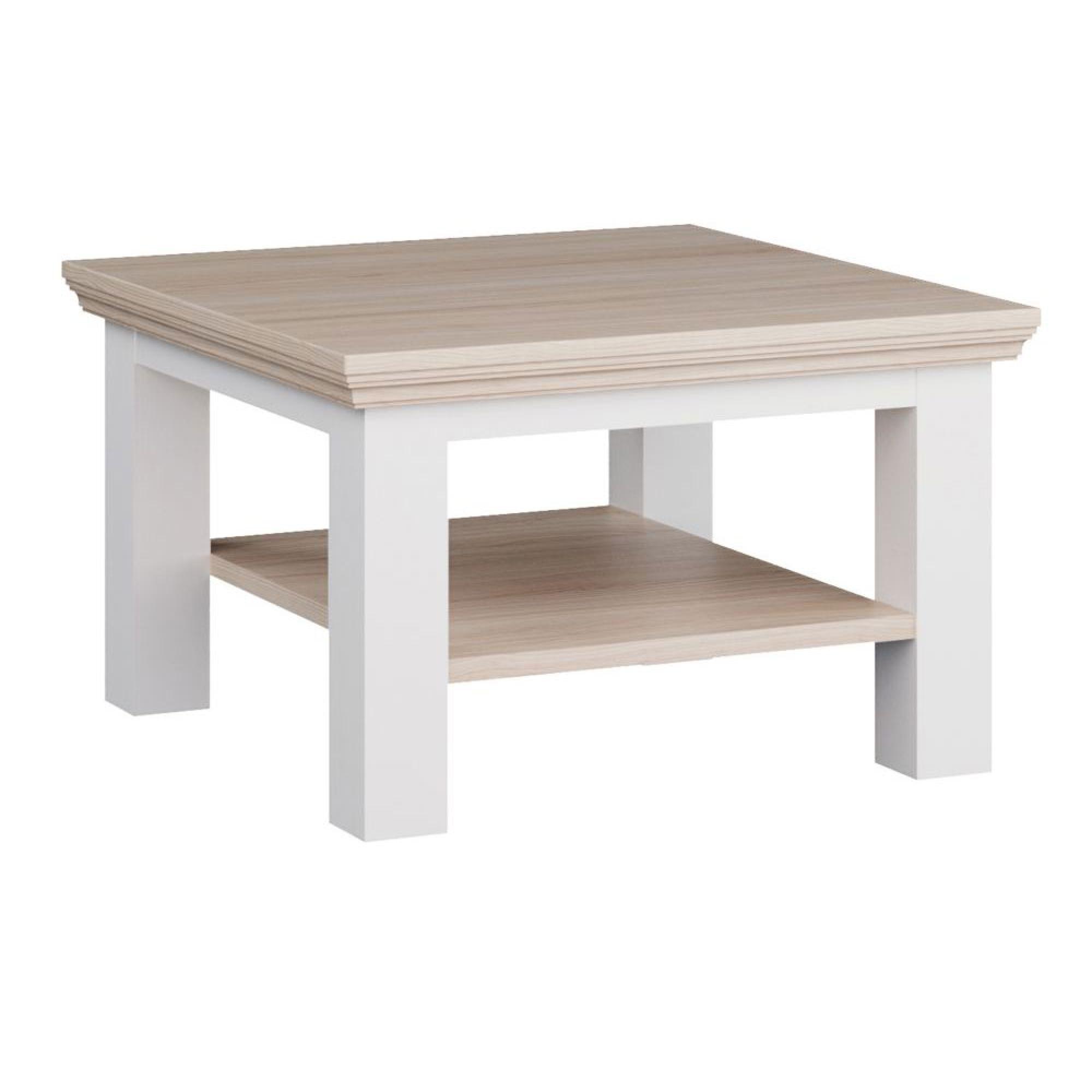 Pontypool Coffee Table - Small - White and Riva Oak