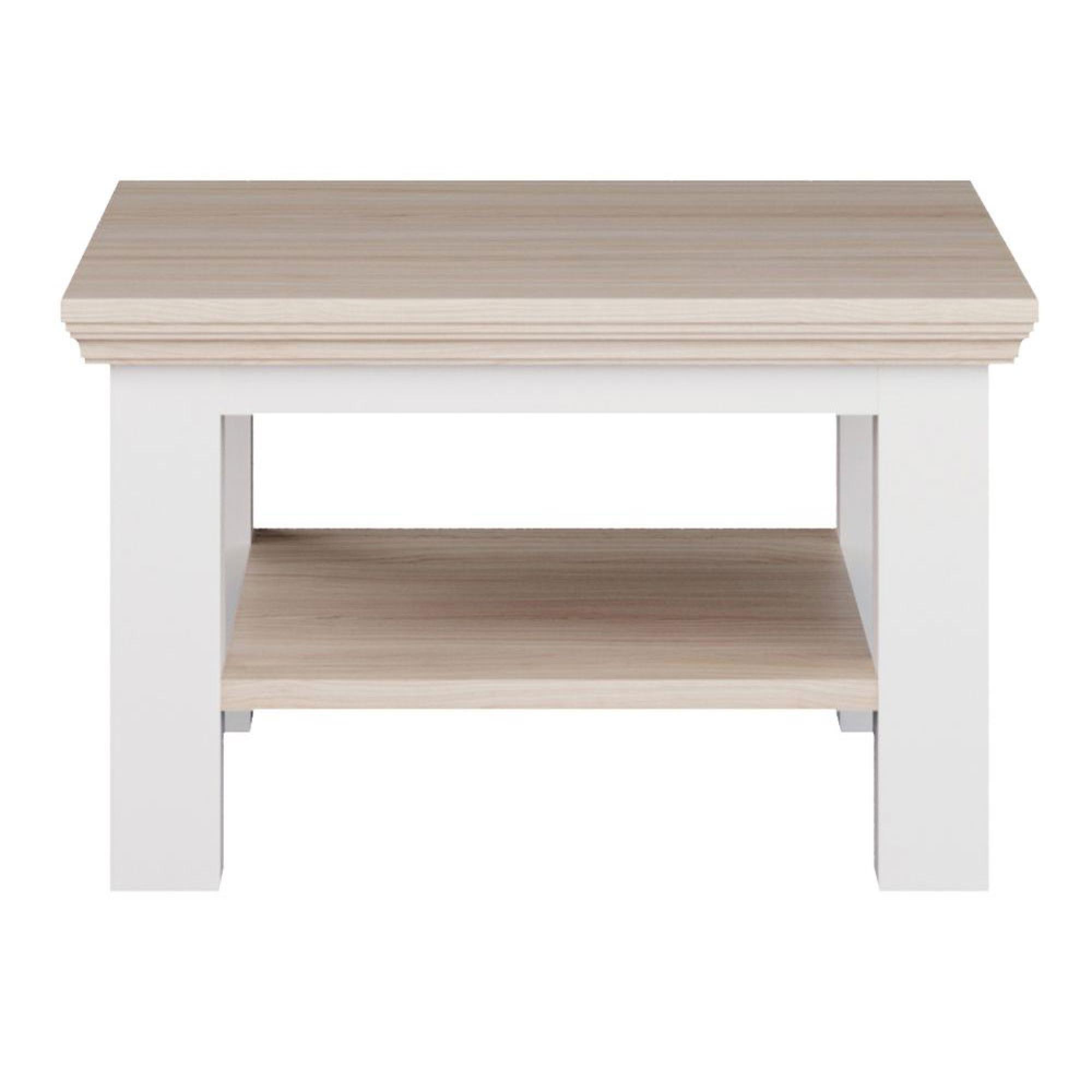 Pontypool Coffee Table - Small - White and Riva Oak