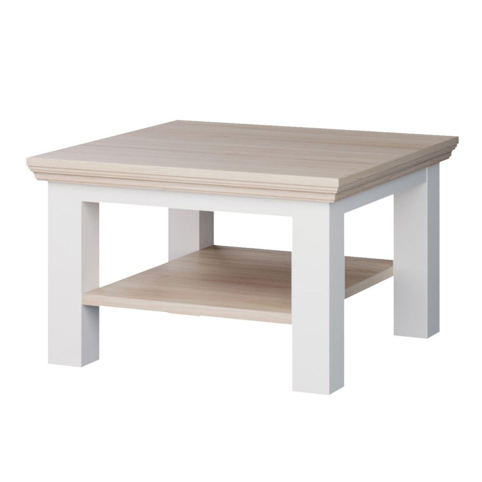 Pontypool Coffee Table - Small - White and Riva Oak
